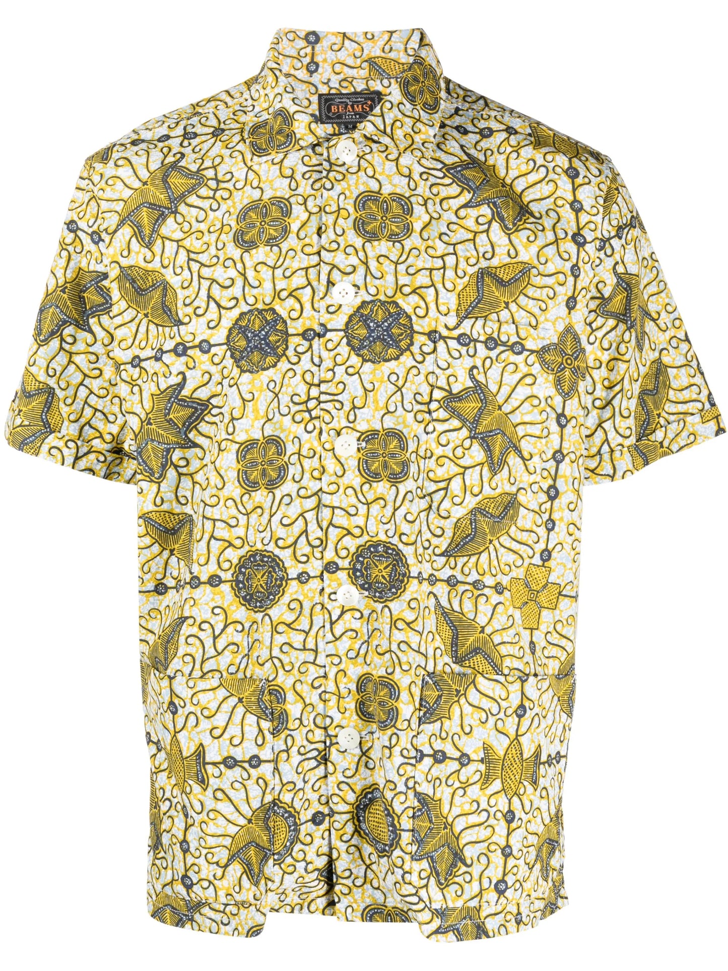Batik style-print shirt