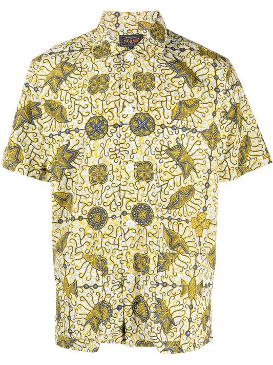 Batik style-print shirt