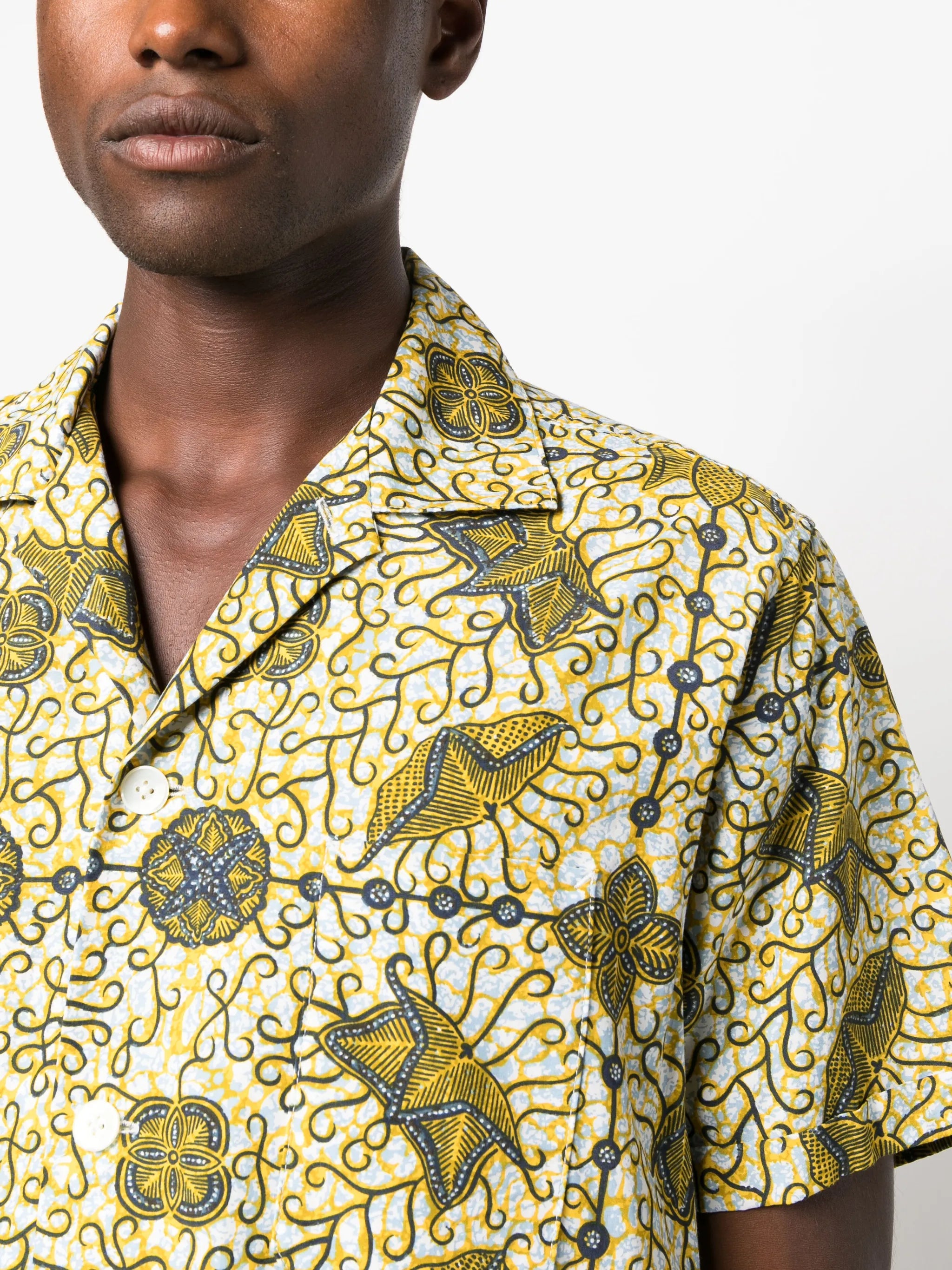 Batik style-print shirt