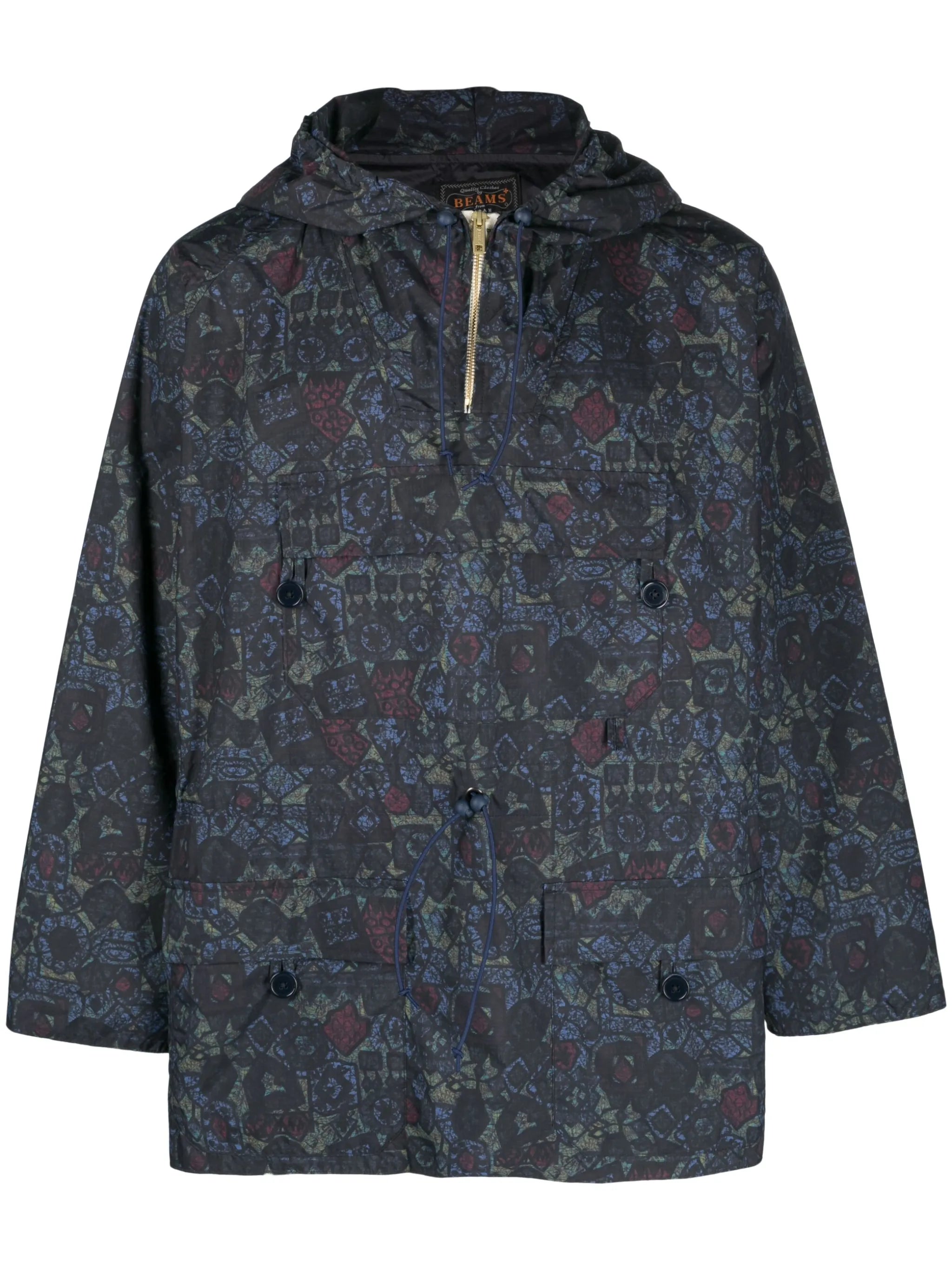 graphic-pattern windbreaker