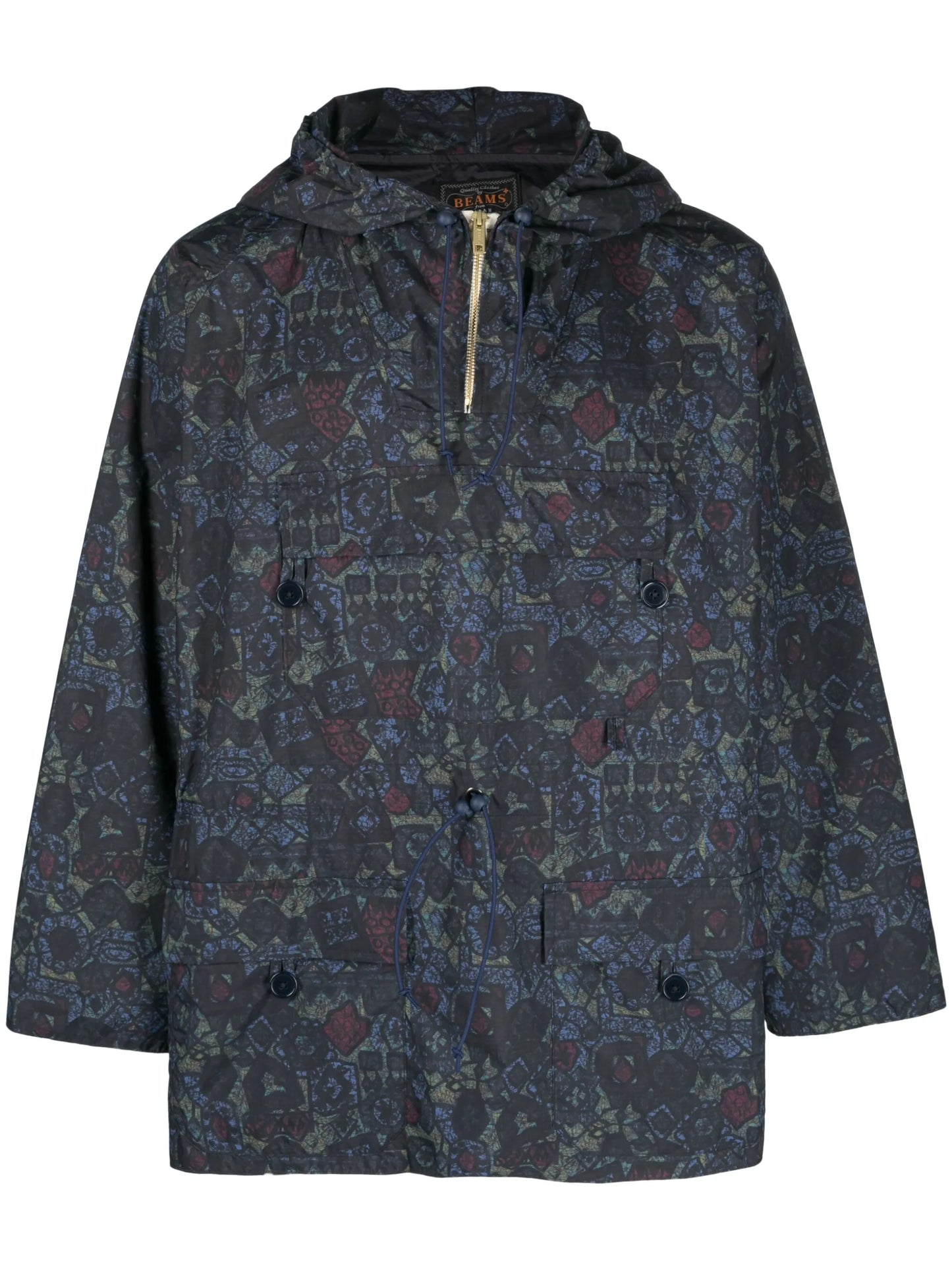 graphic-pattern windbreaker