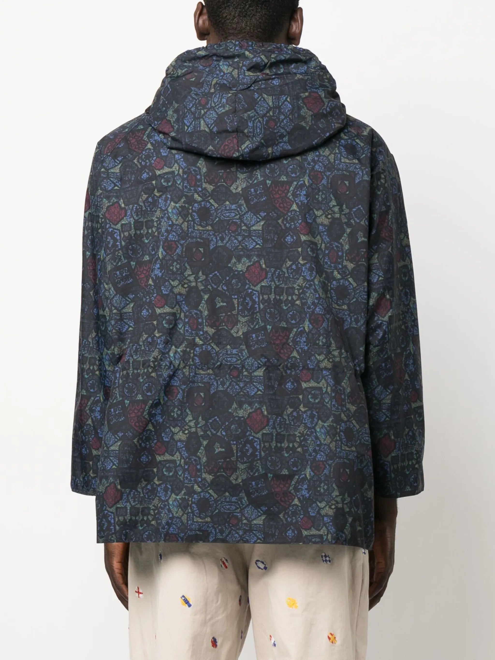 graphic-pattern windbreaker