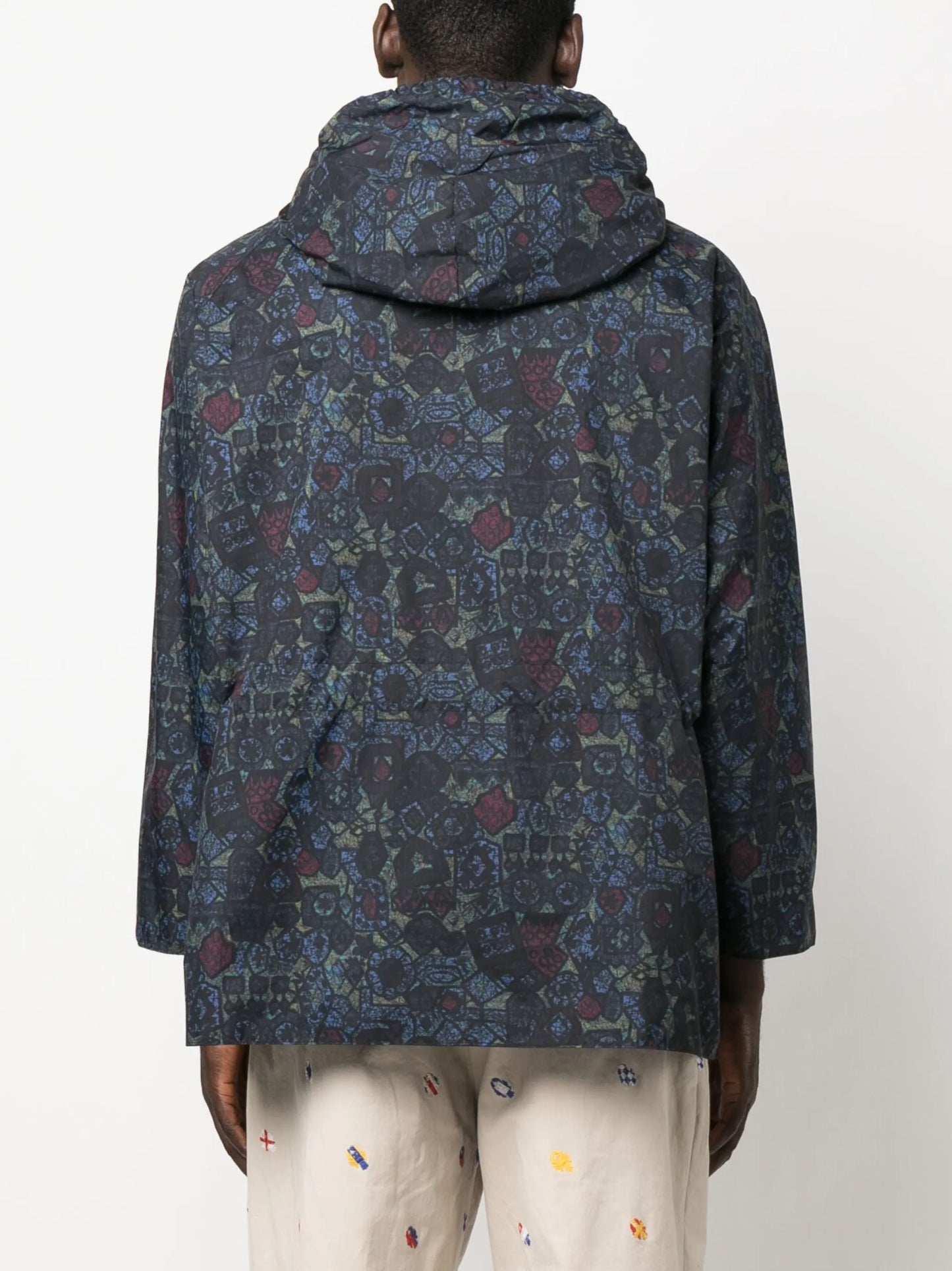 graphic-pattern windbreaker