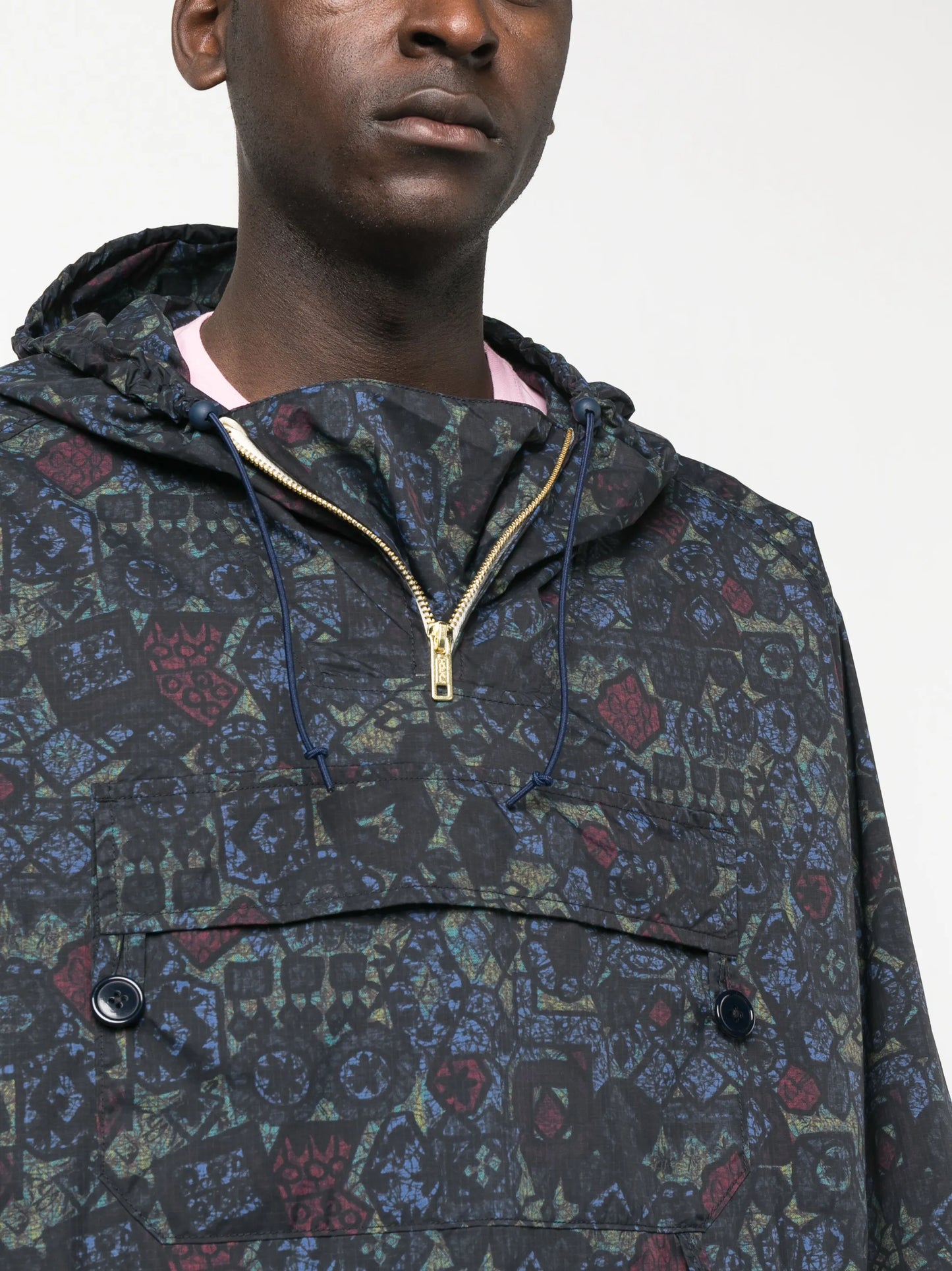 graphic-pattern windbreaker