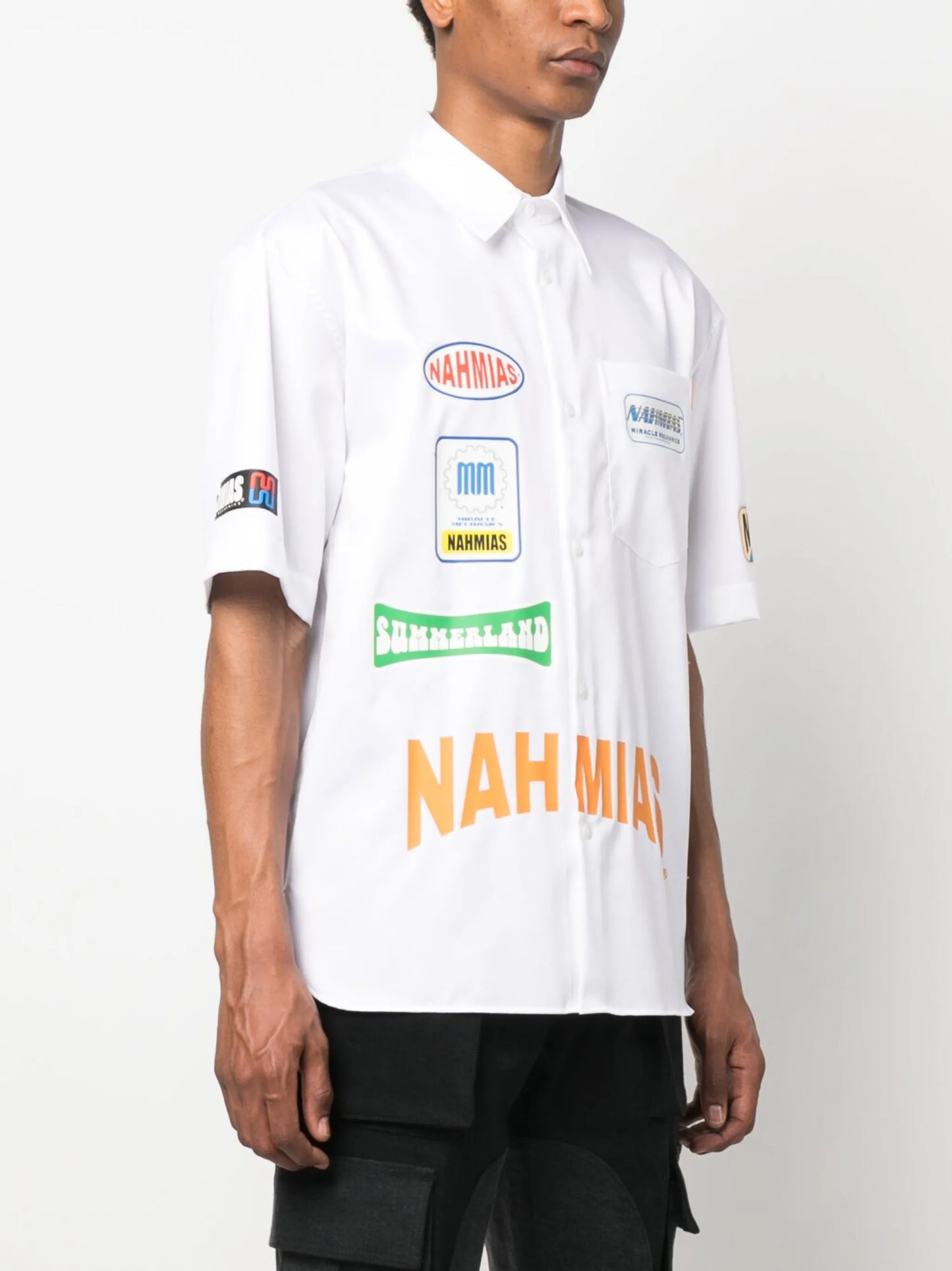 logo-print short-sleeved shirt