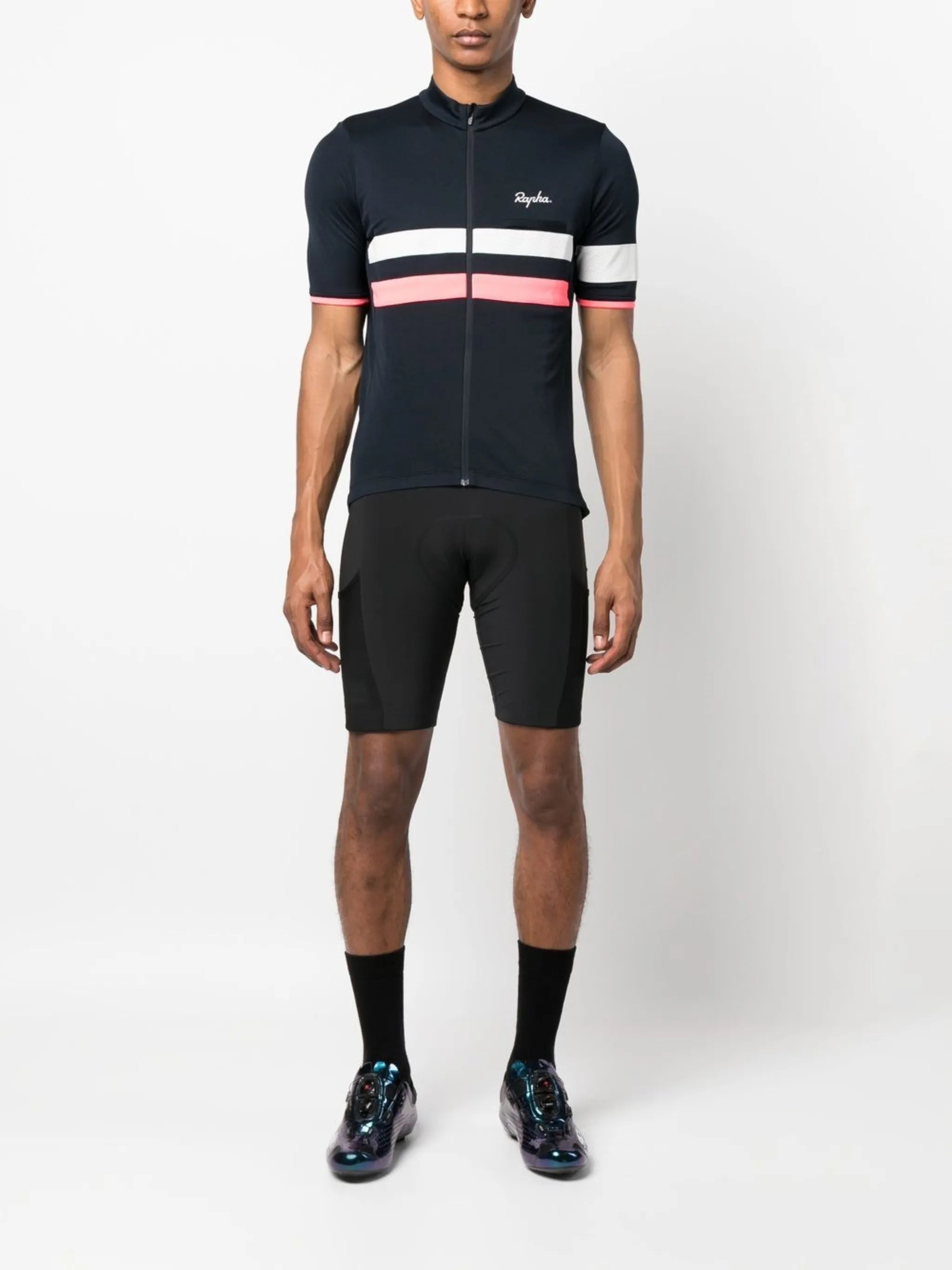 Brevet embroidered-logo performance top