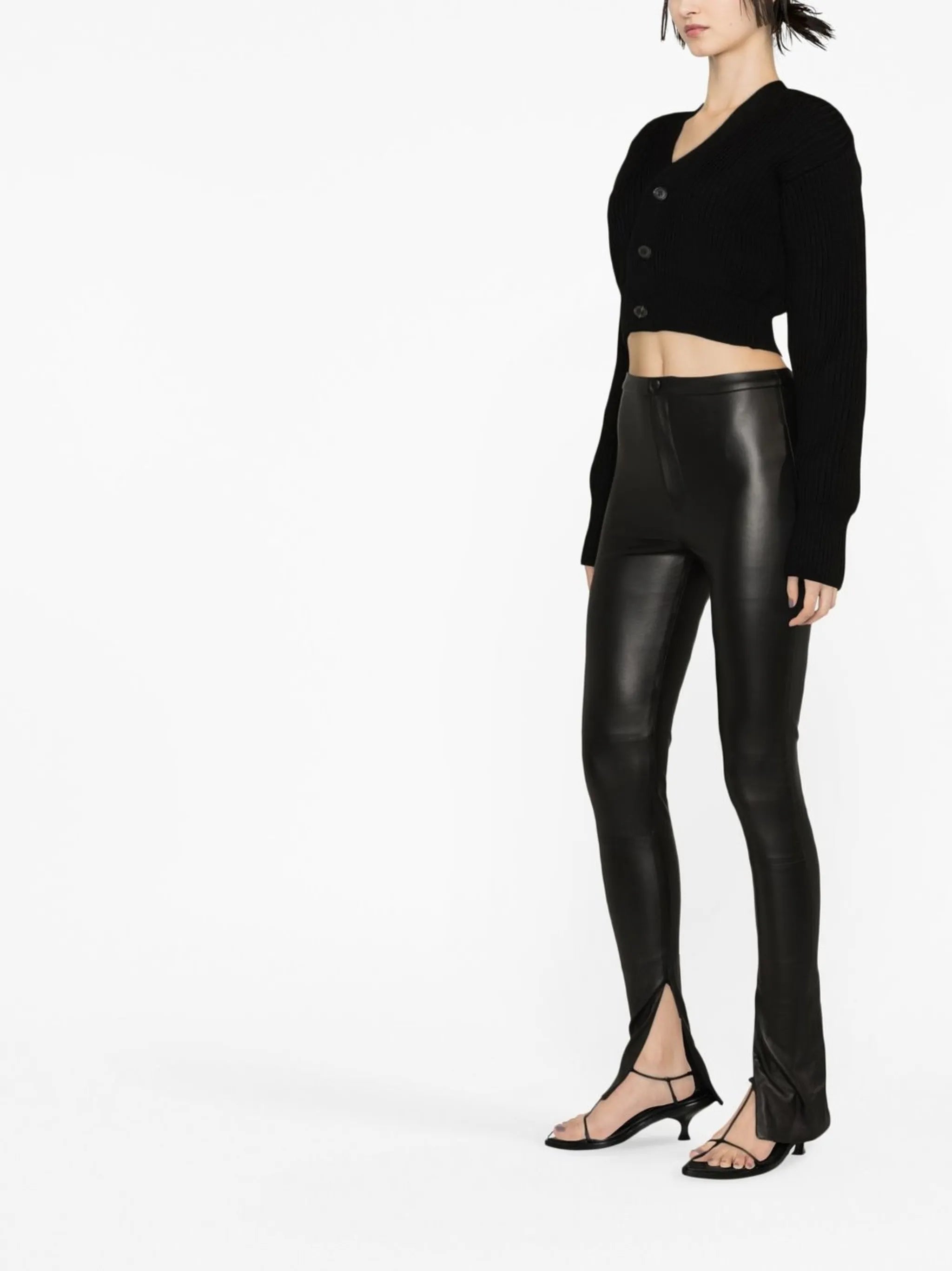 cropped knitted cardigan