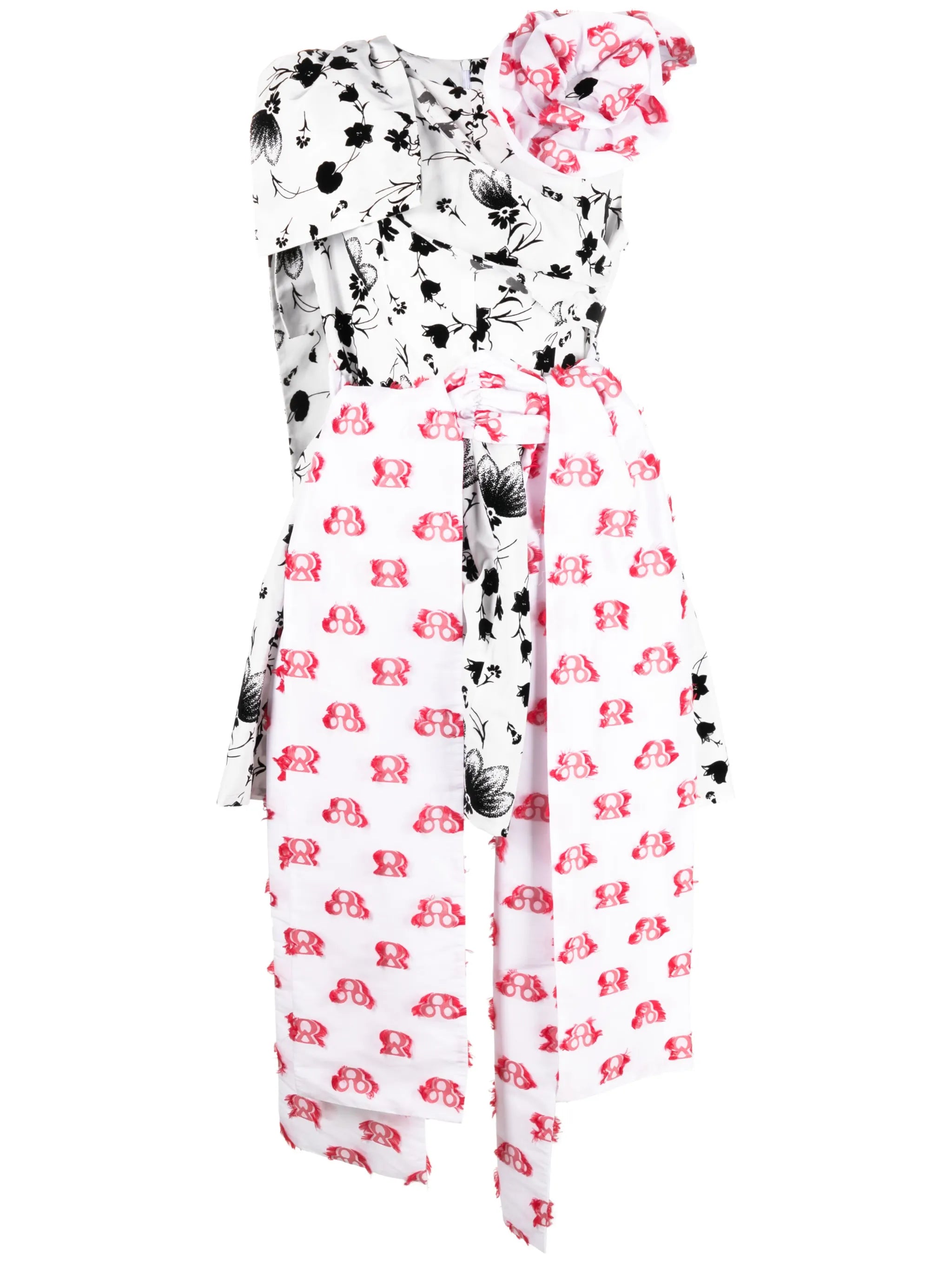 wide-strap-detailing minidress