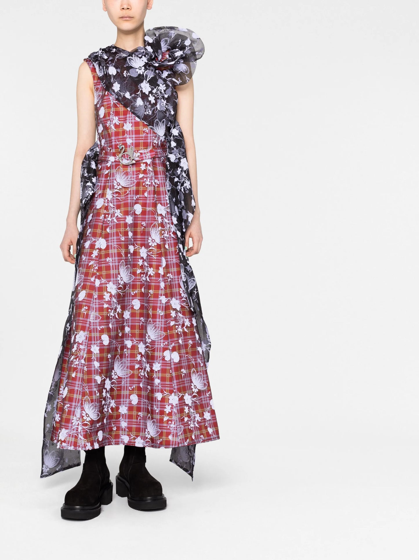 Emilia multi-print long dress