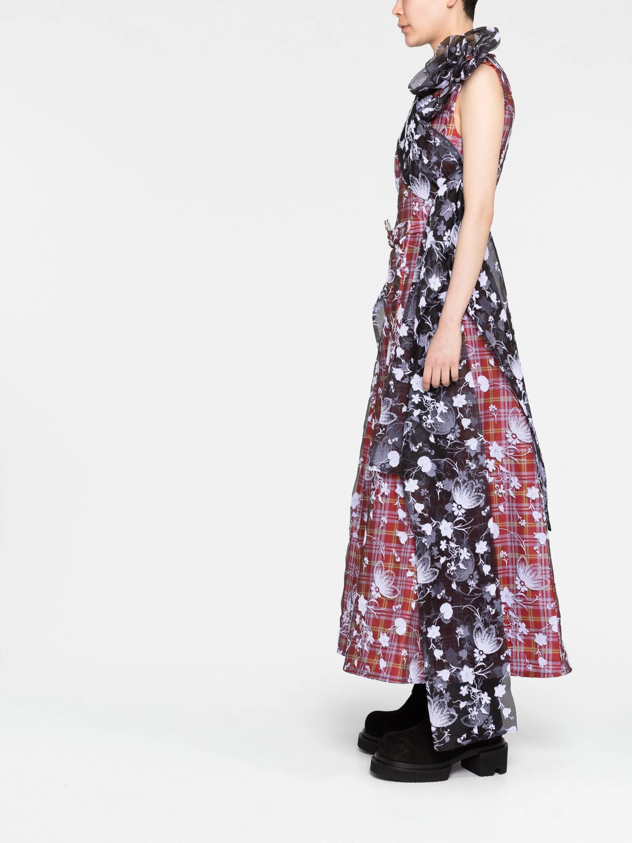 Emilia multi-print long dress