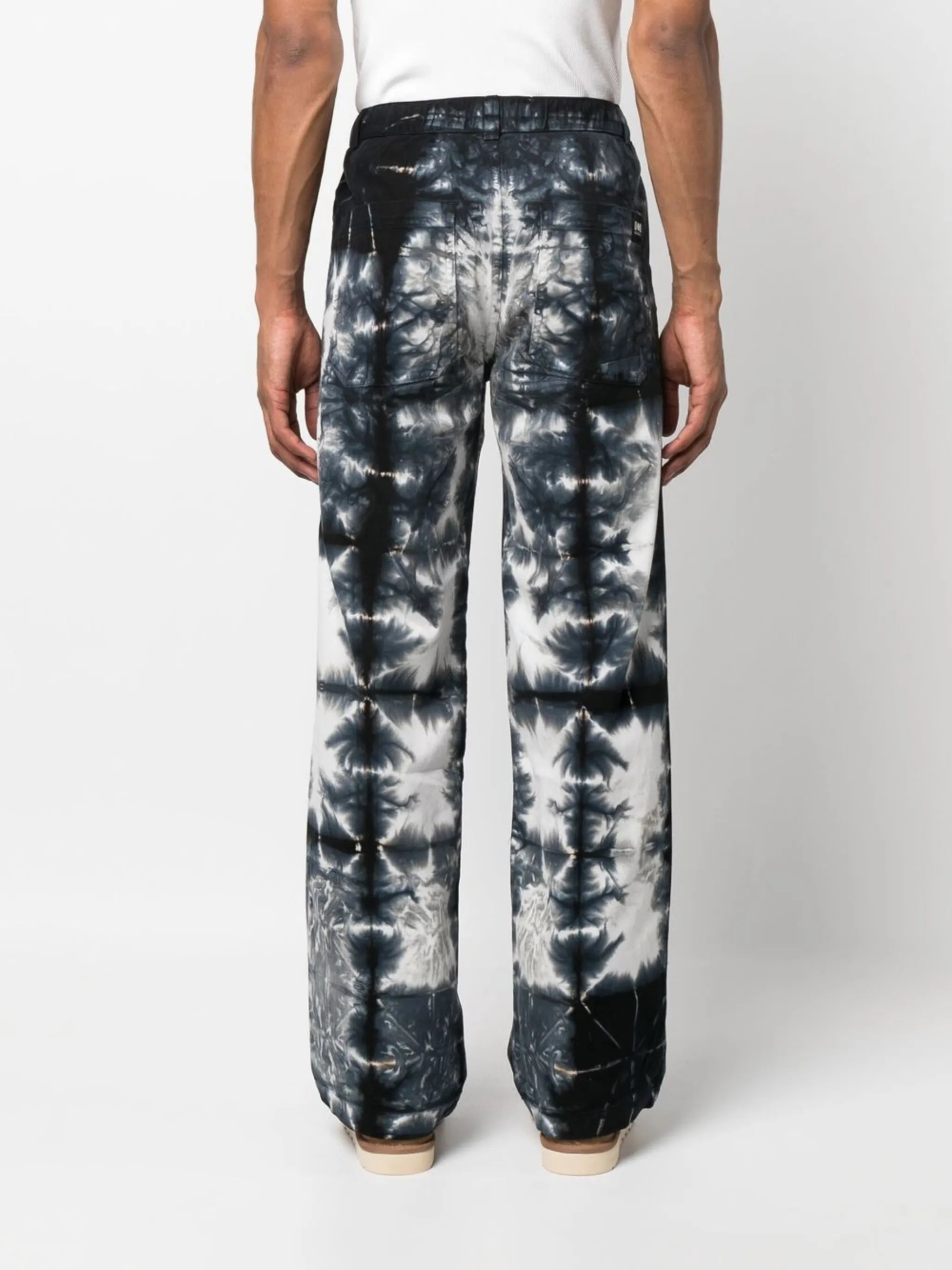 tie-dye wide-leg trousers