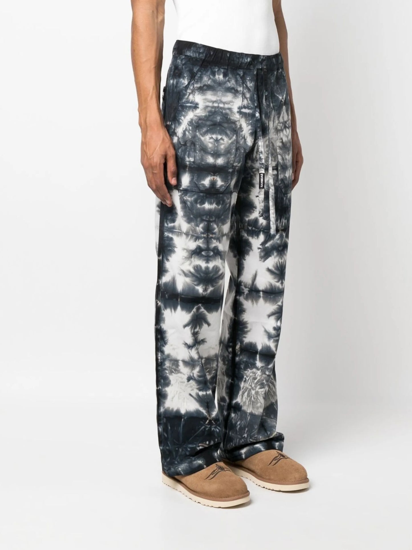 tie-dye wide-leg trousers