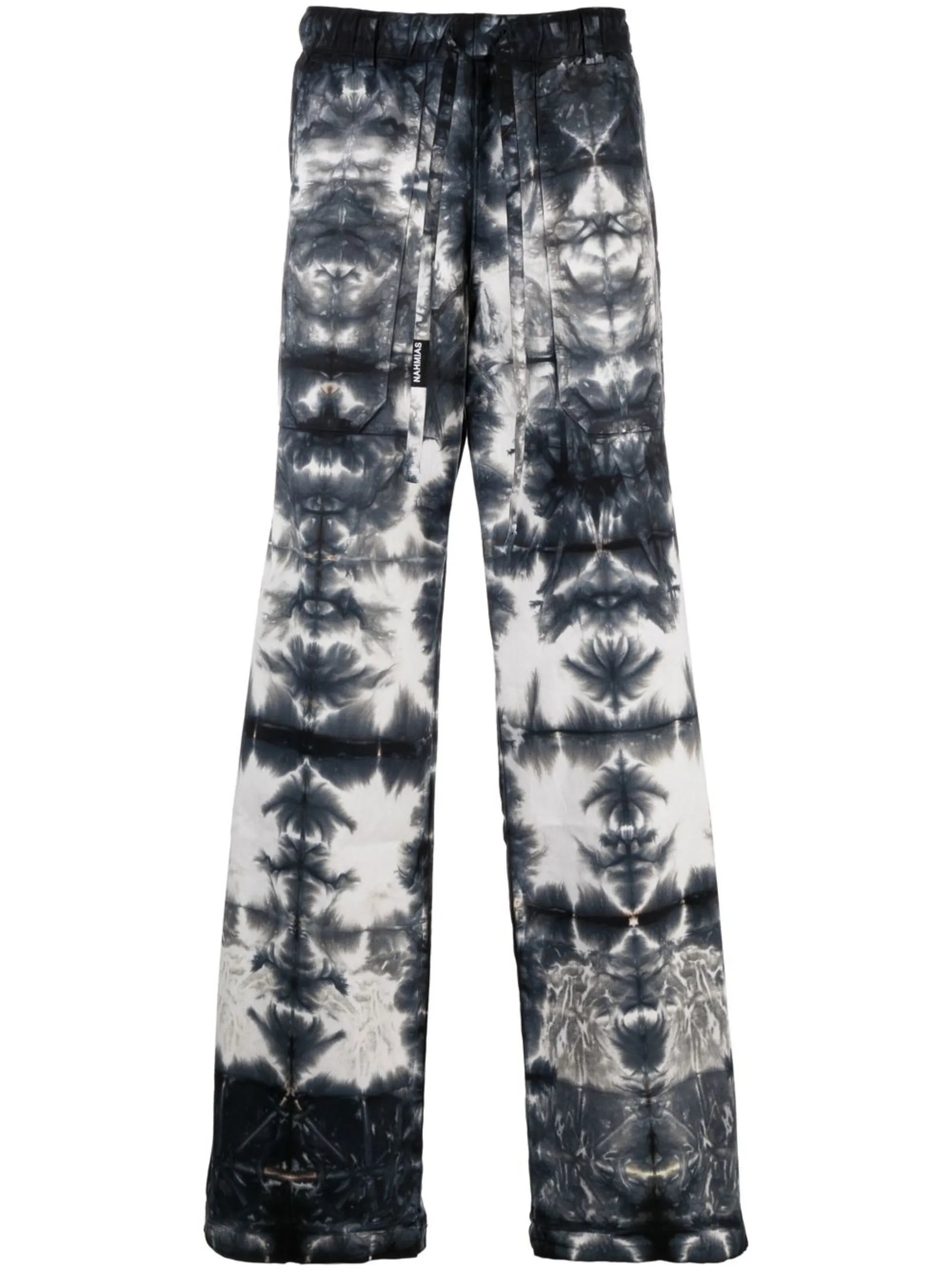 tie-dye wide-leg trousers