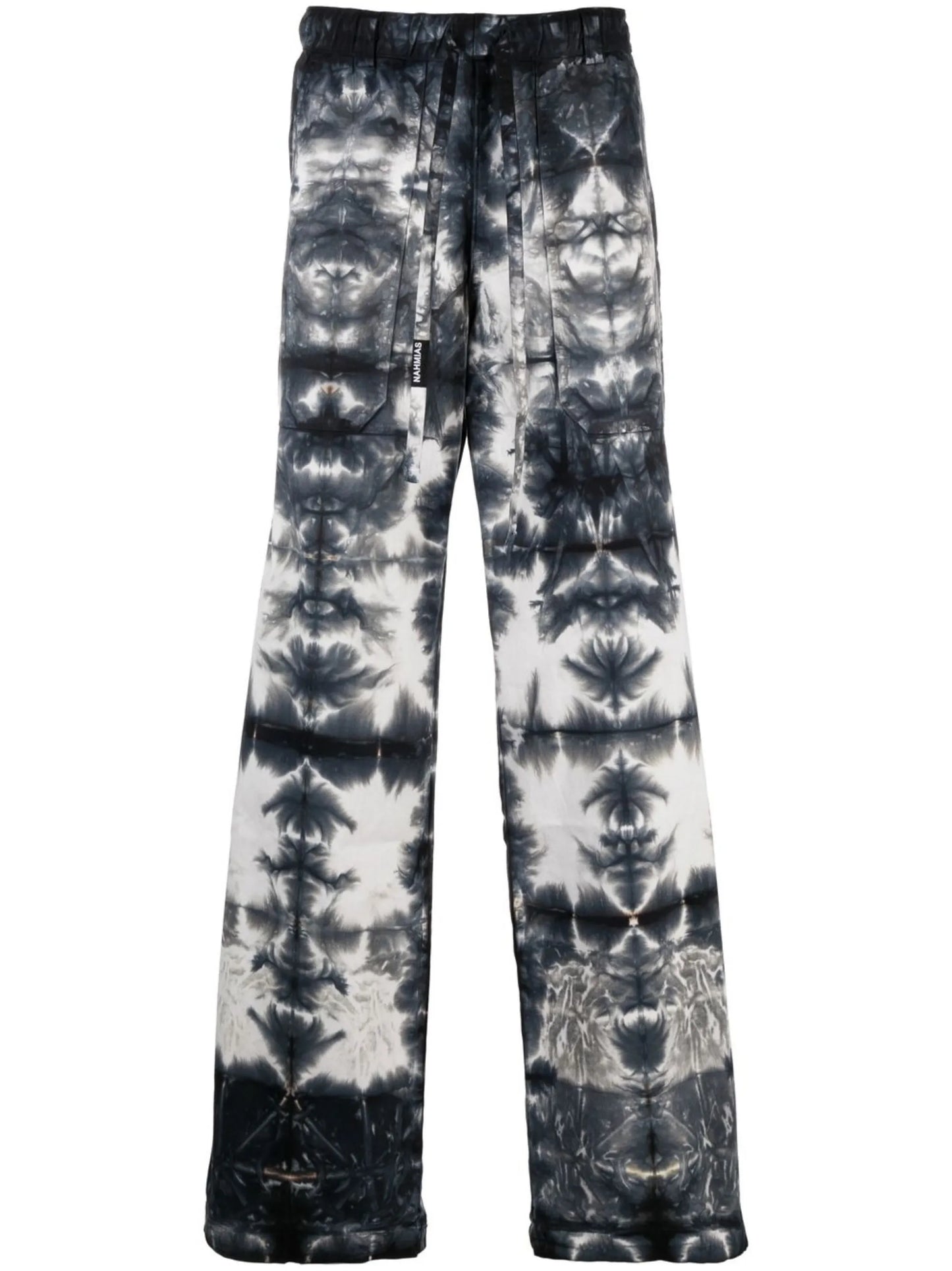 tie-dye wide-leg trousers