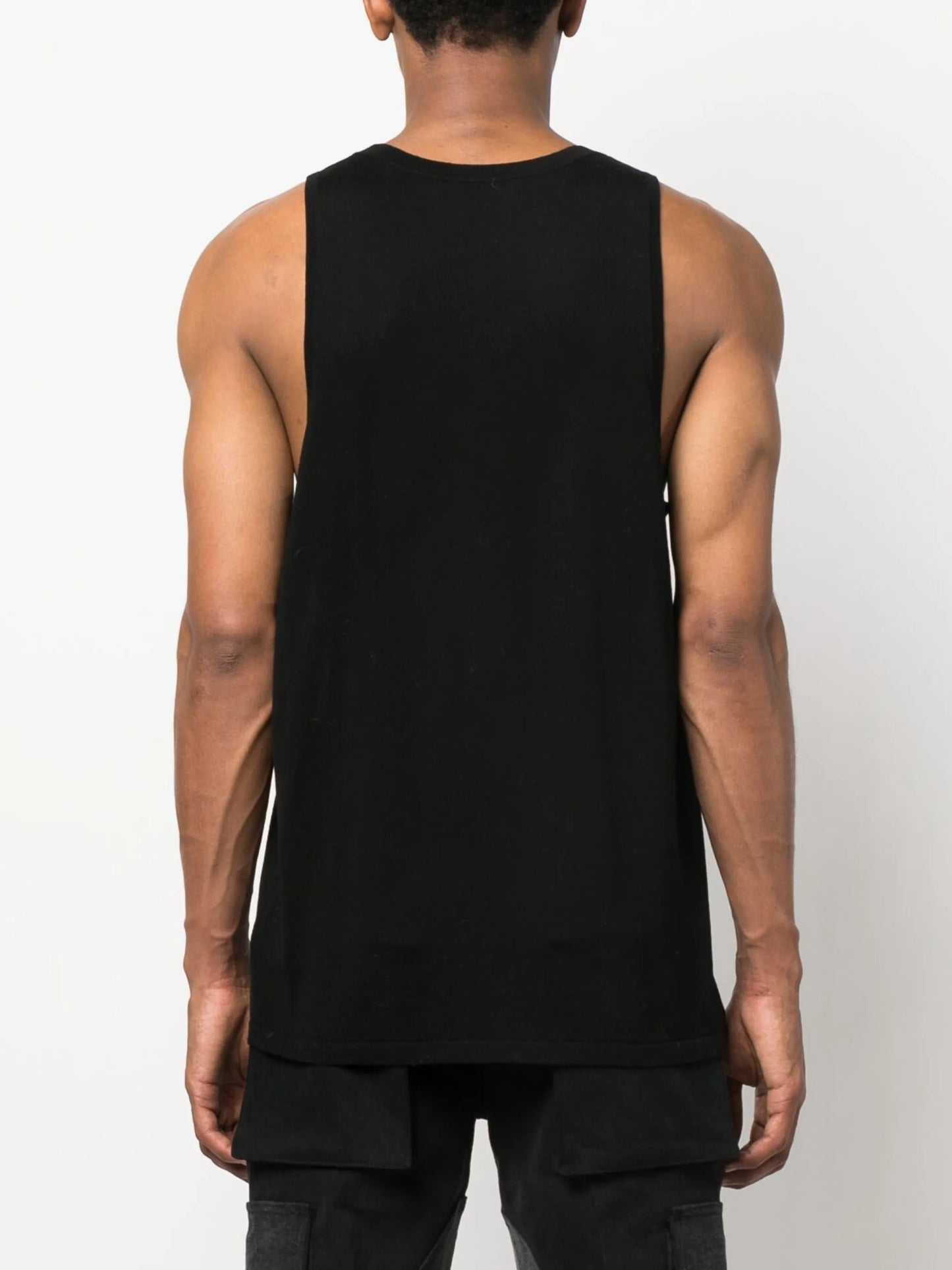 intarsia-logo tank top