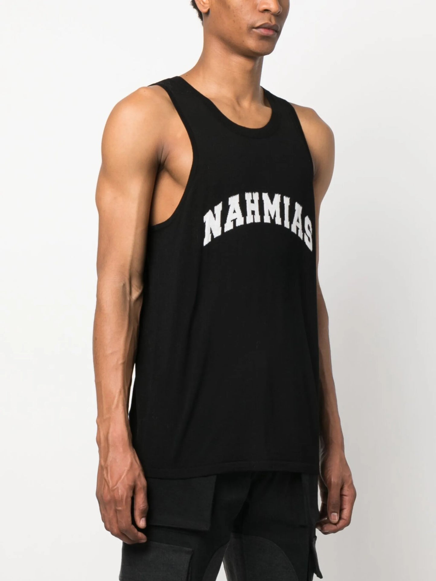 intarsia-logo tank top