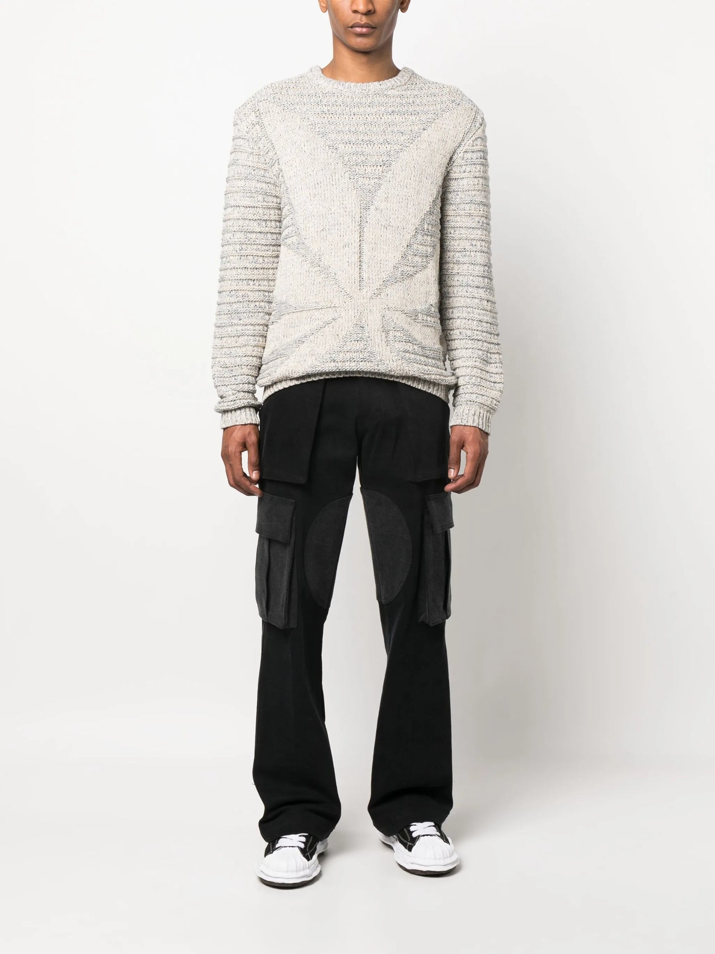 jacquard intarsia-knit jumper