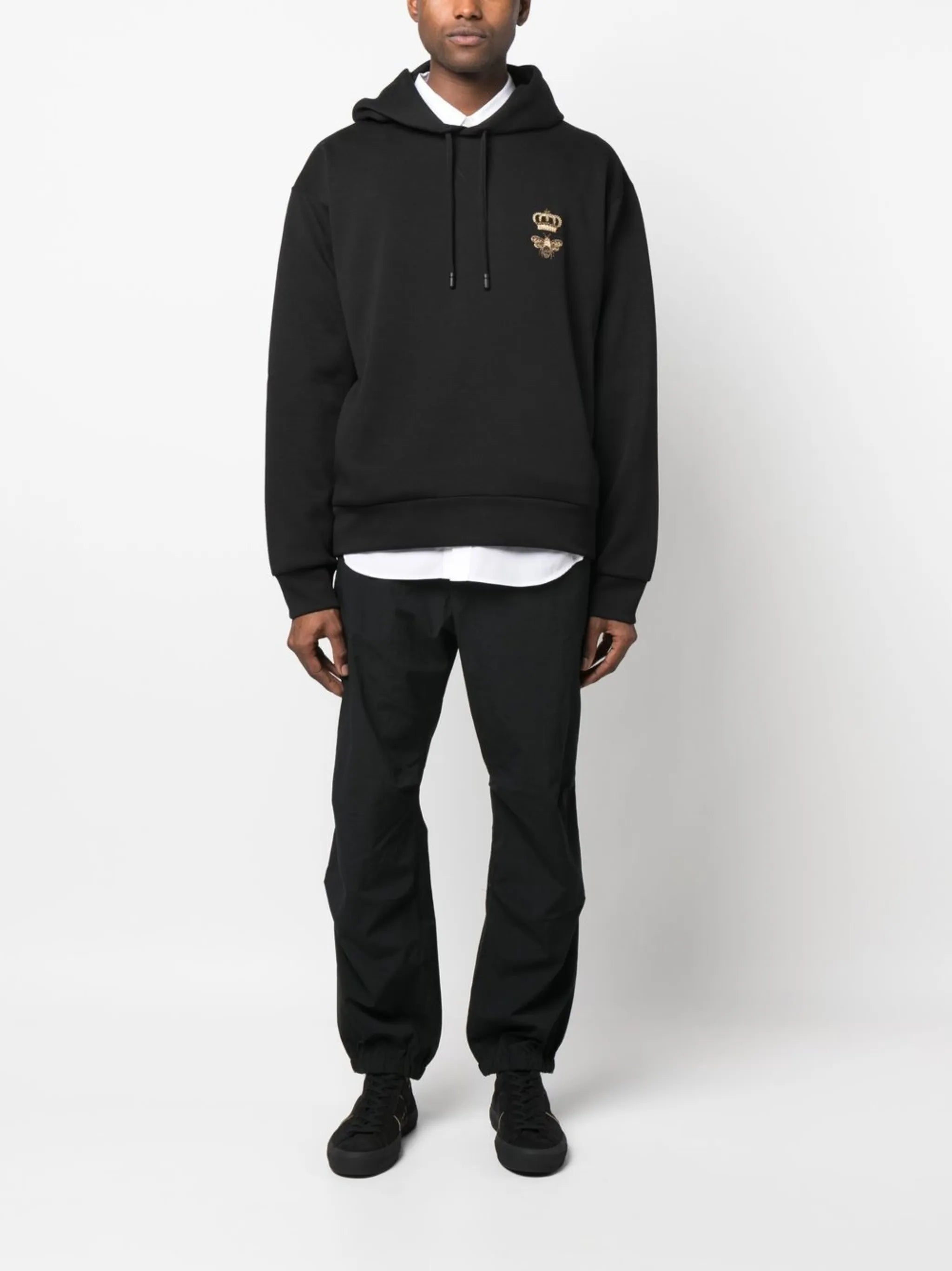 embroidered cotton hoodie