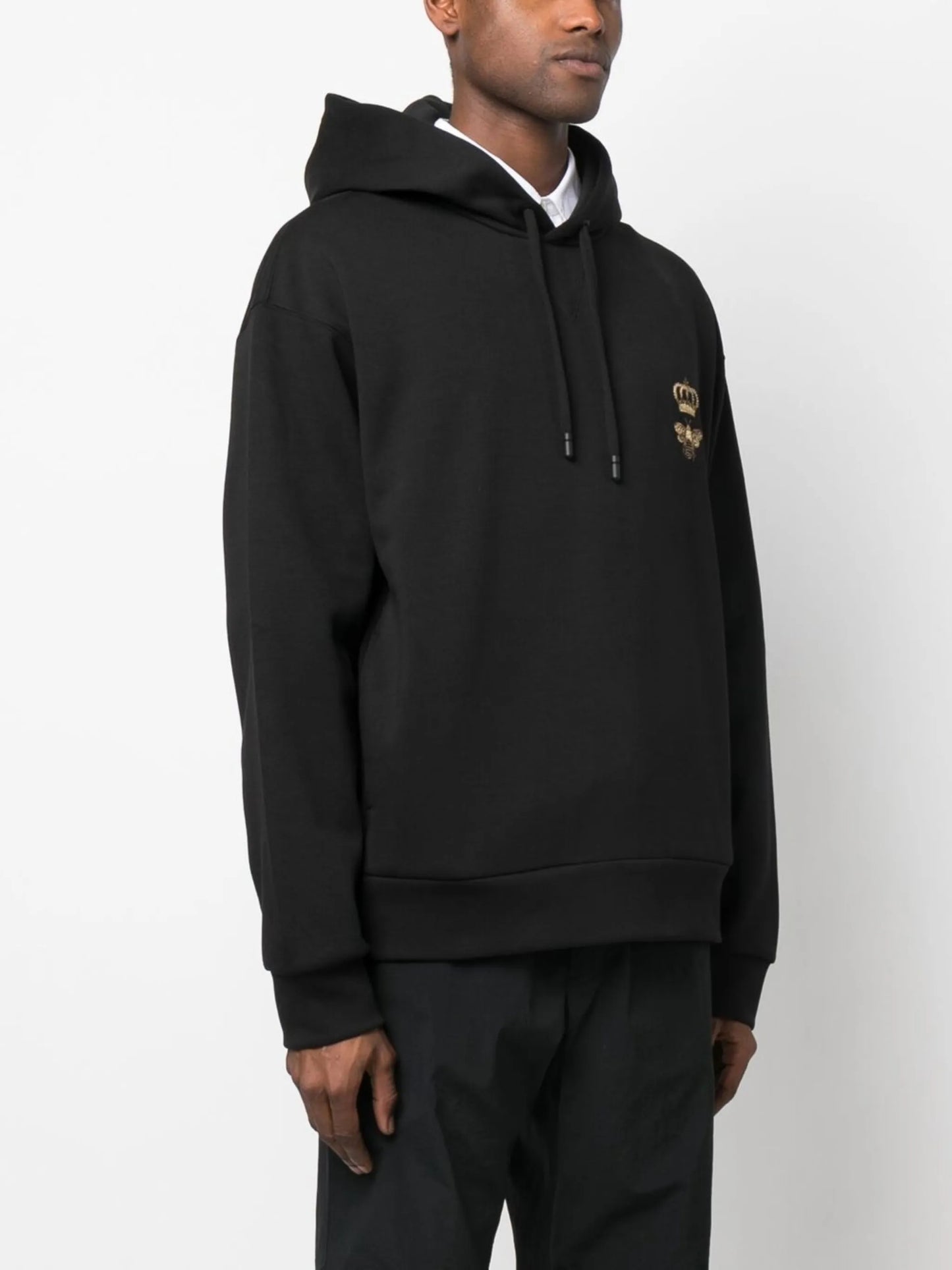 embroidered cotton hoodie