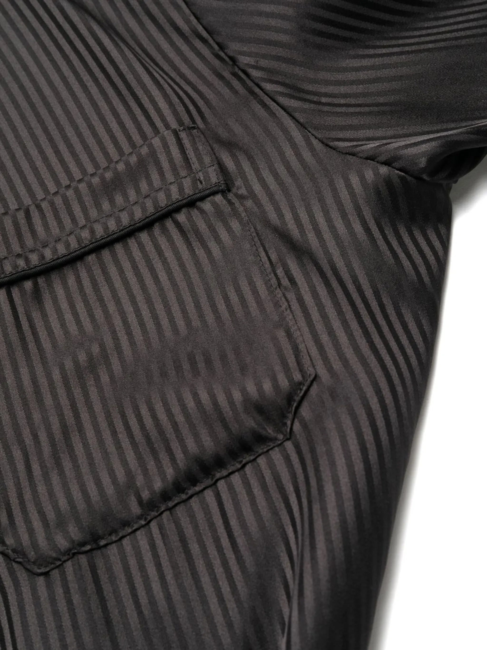 tonal pinstripe silk robe