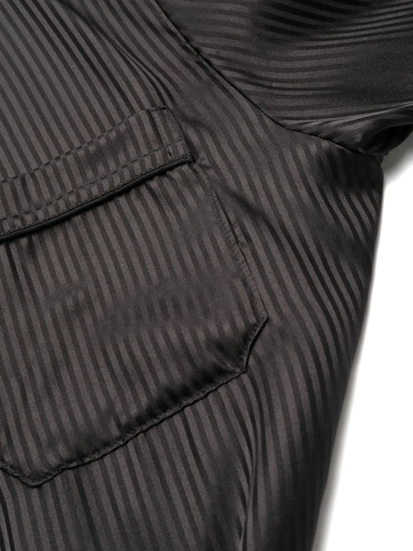 tonal pinstripe silk robe