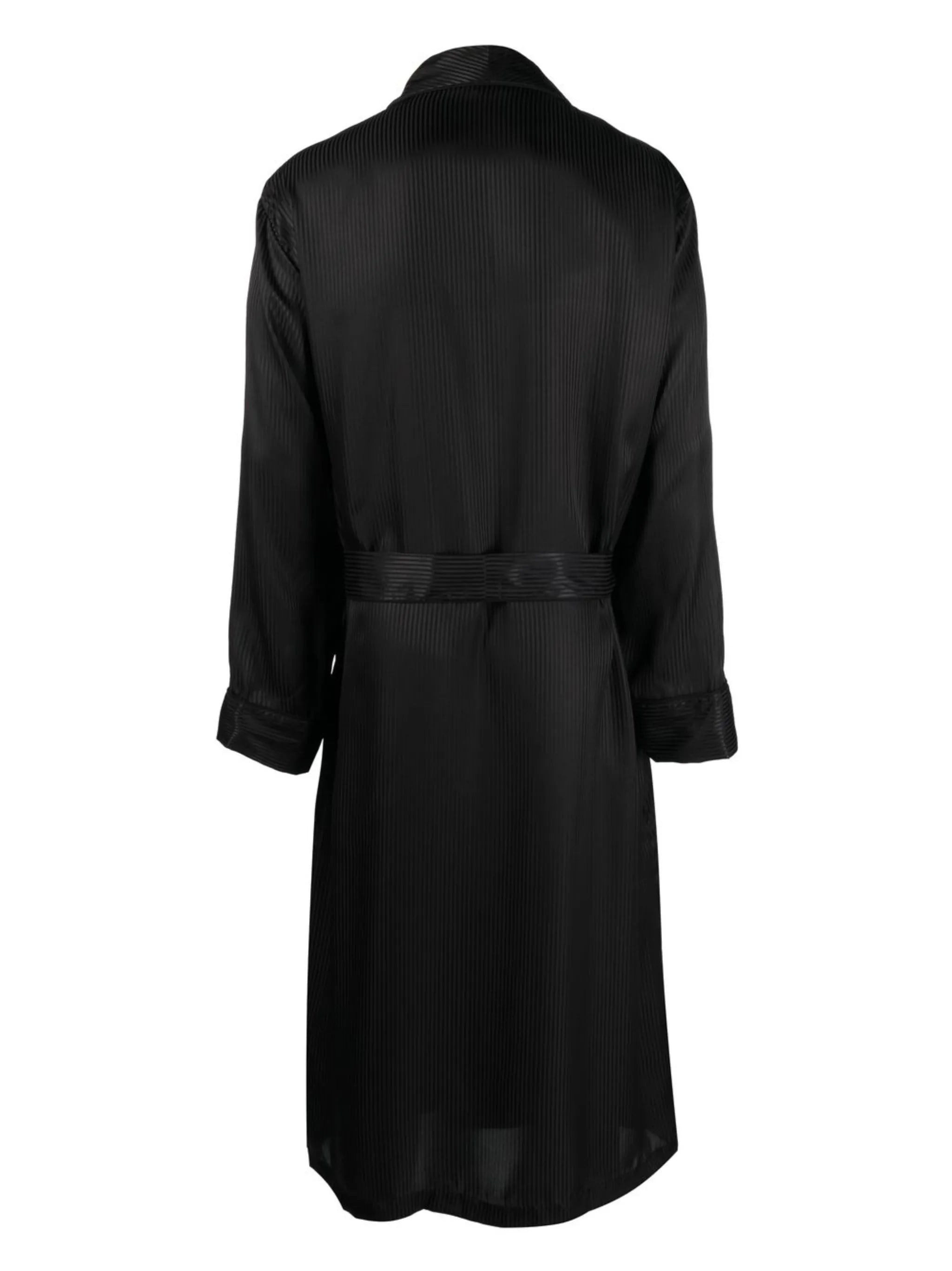 tonal pinstripe silk robe