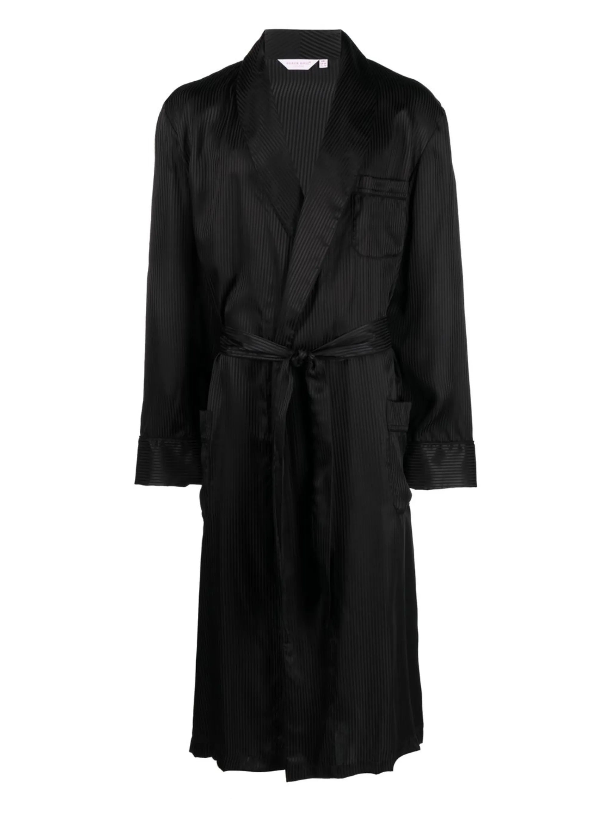 tonal pinstripe silk robe