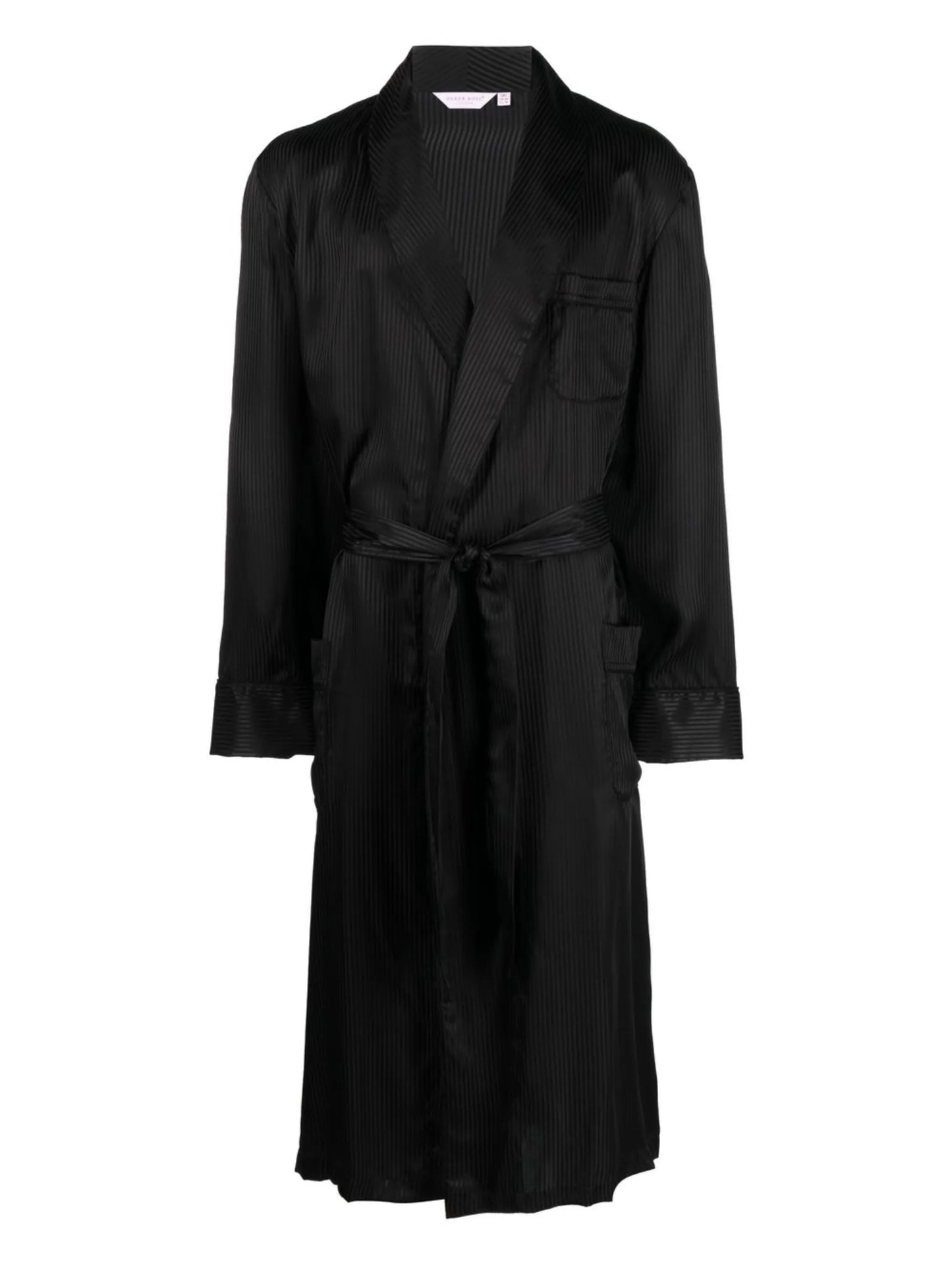 tonal pinstripe silk robe