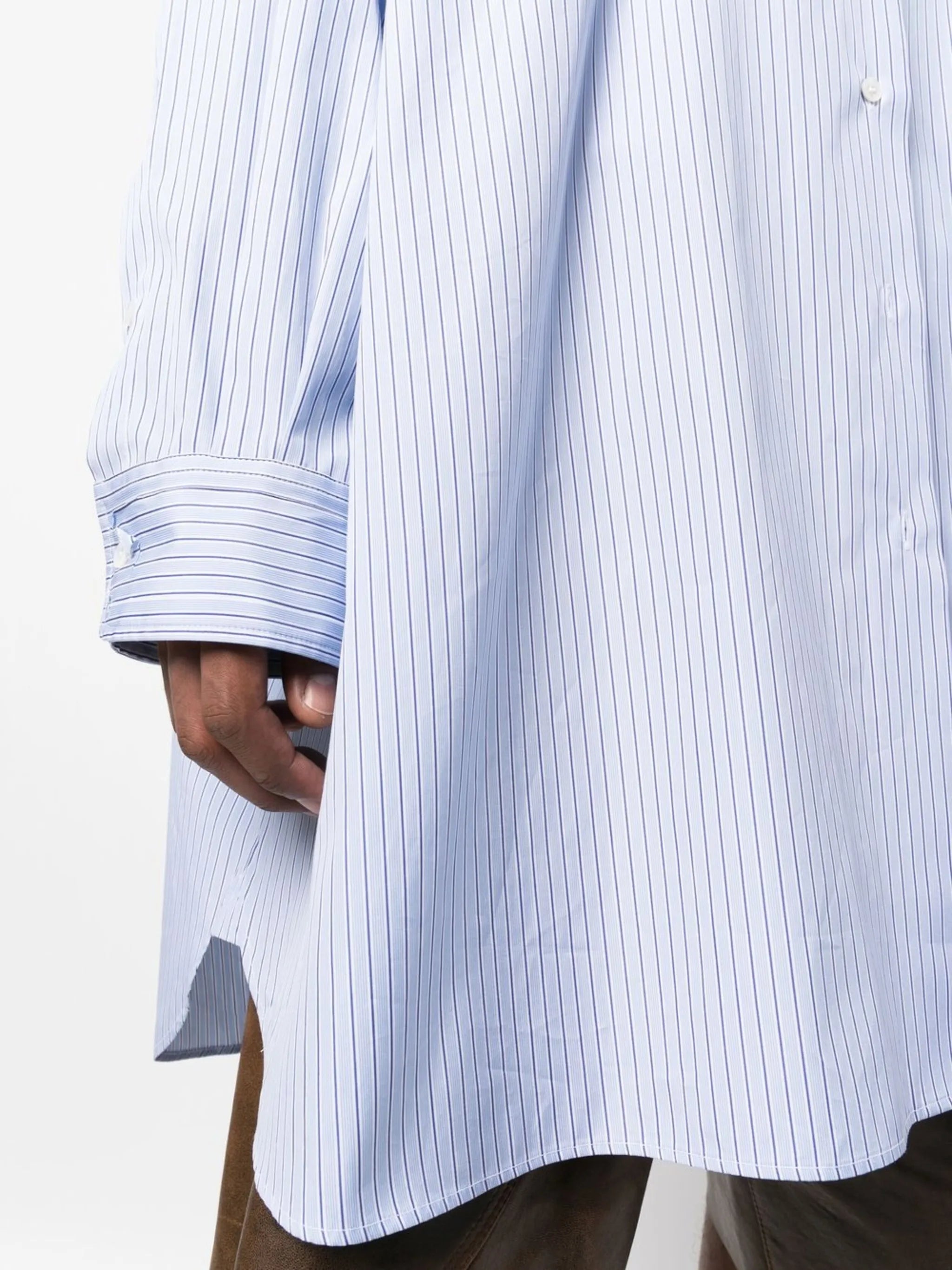 striped long-sleeved shirt