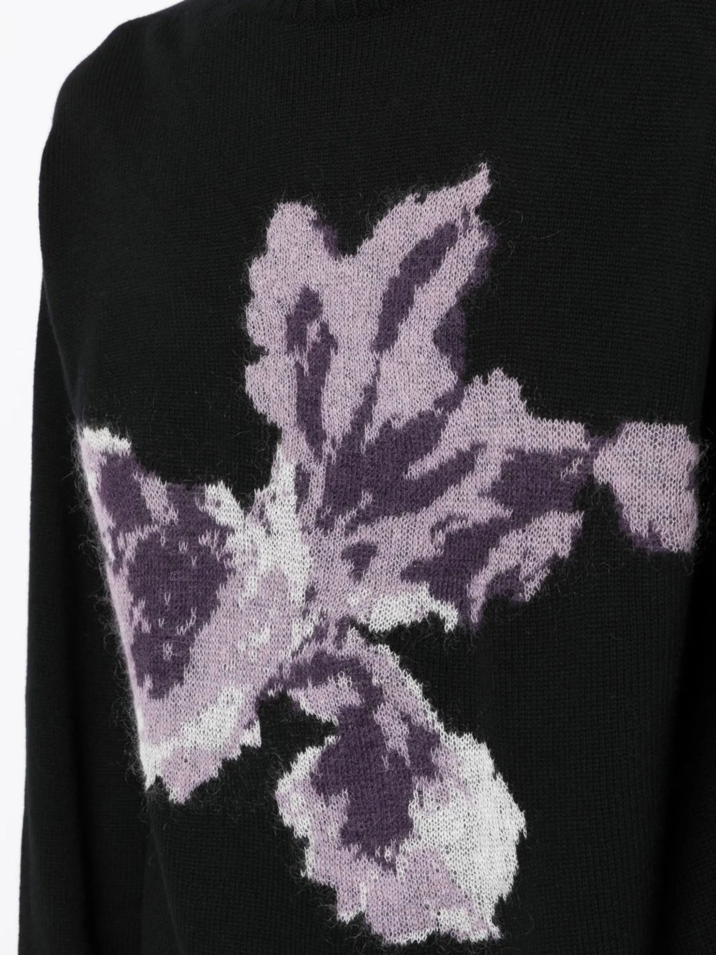 floral intarsia-knit wool jumper