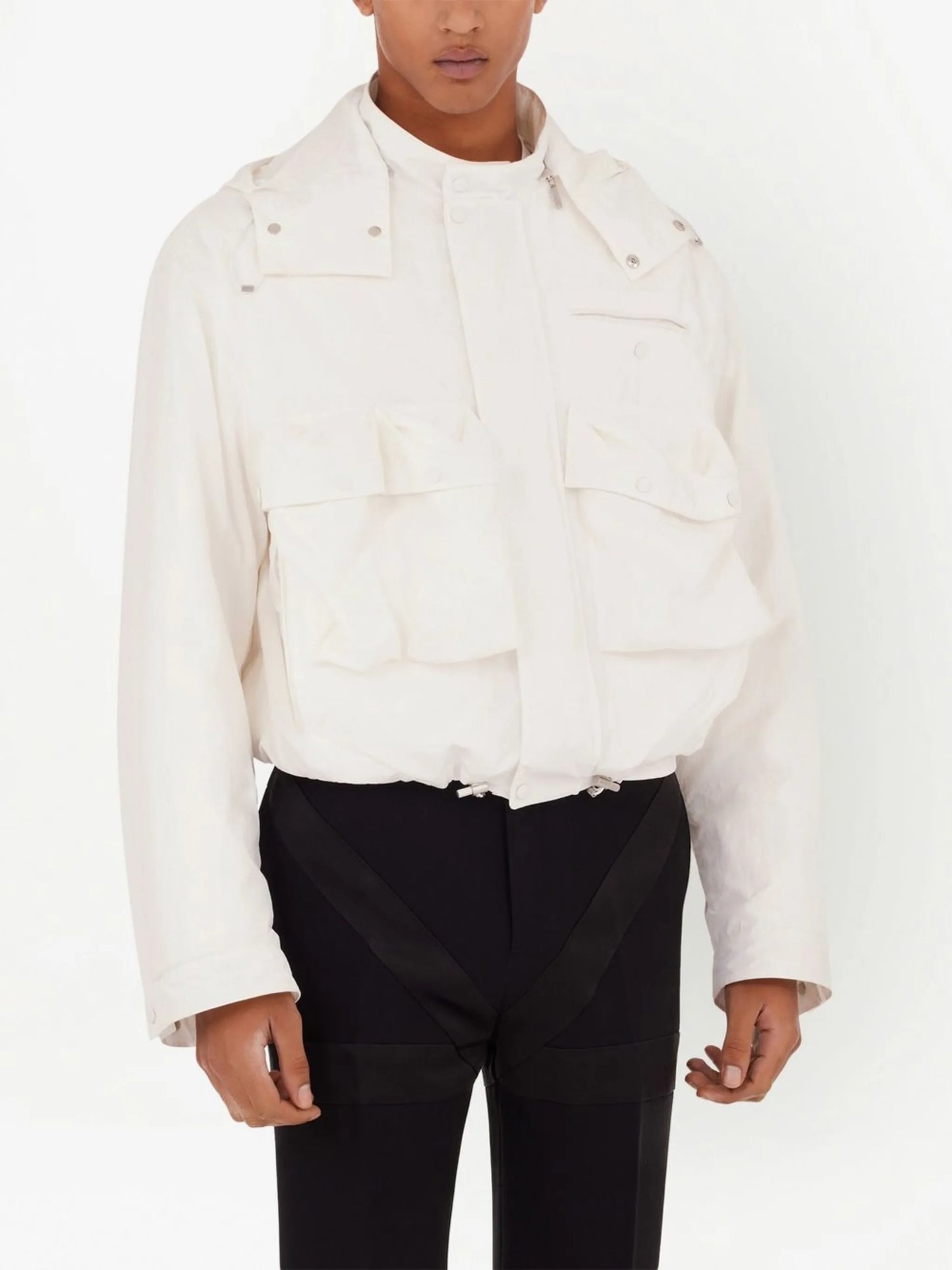 cropped hooded jacket