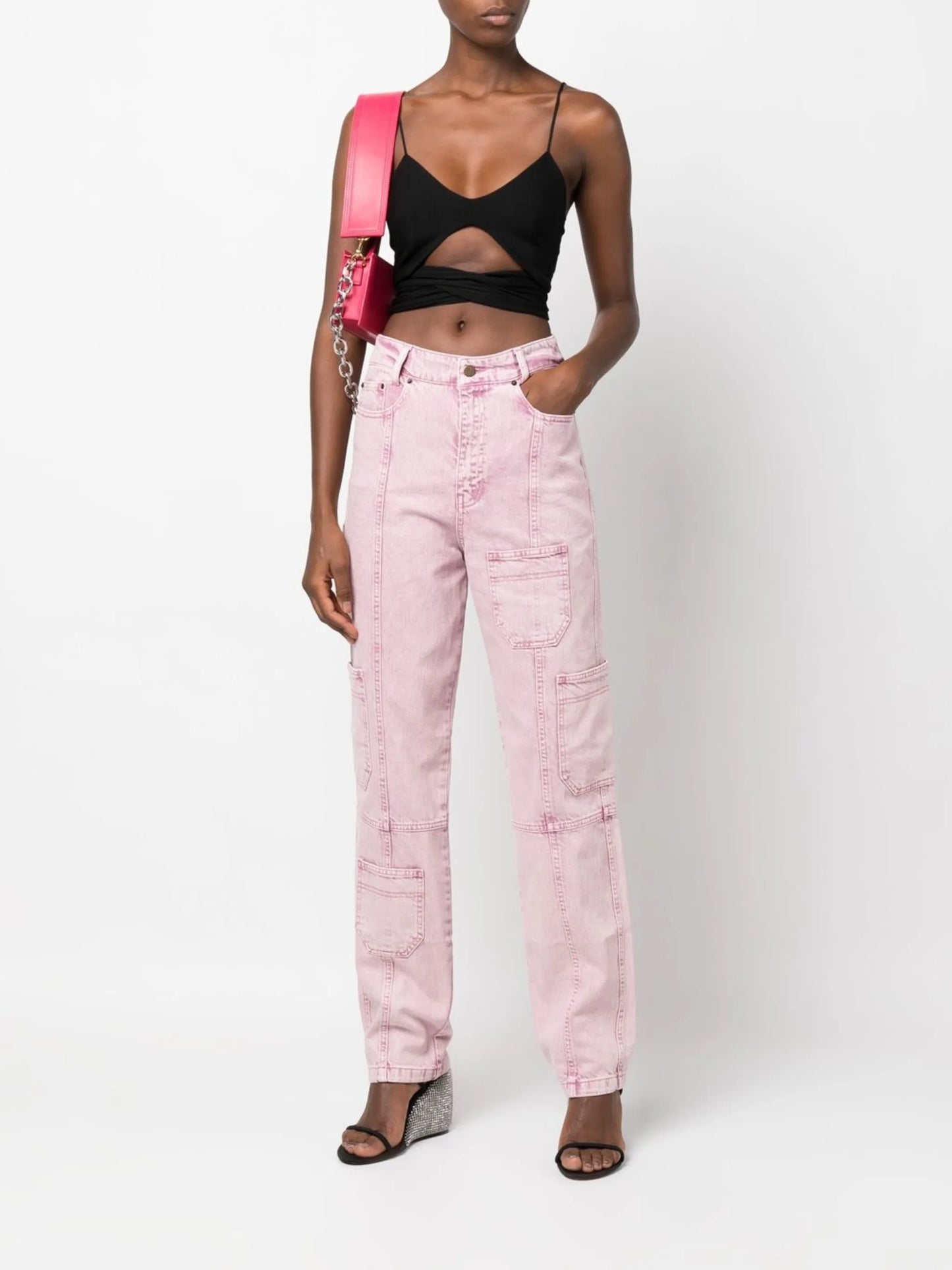 Orenda acid-wash straight-leg jeans