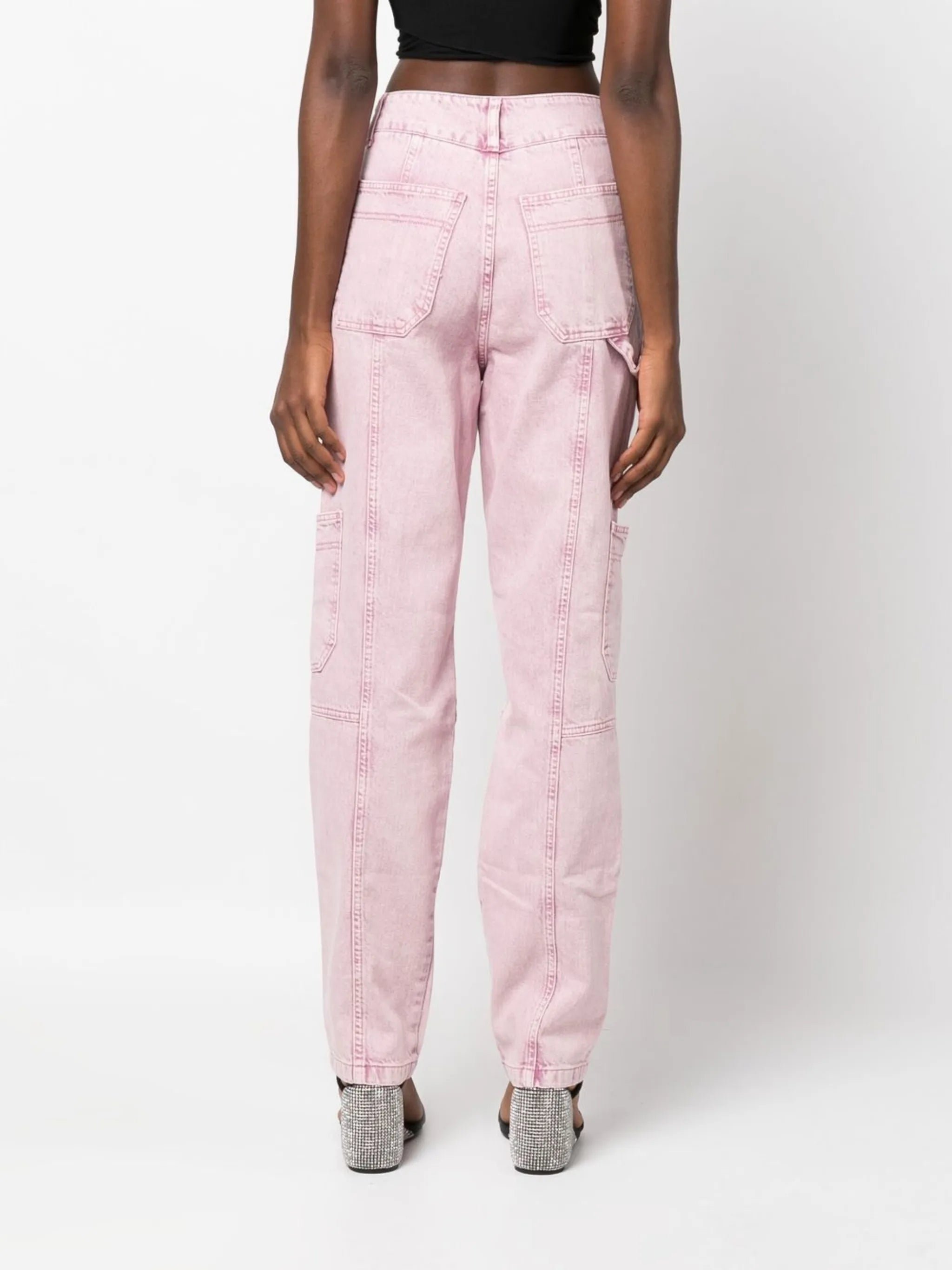 Orenda acid-wash straight-leg jeans