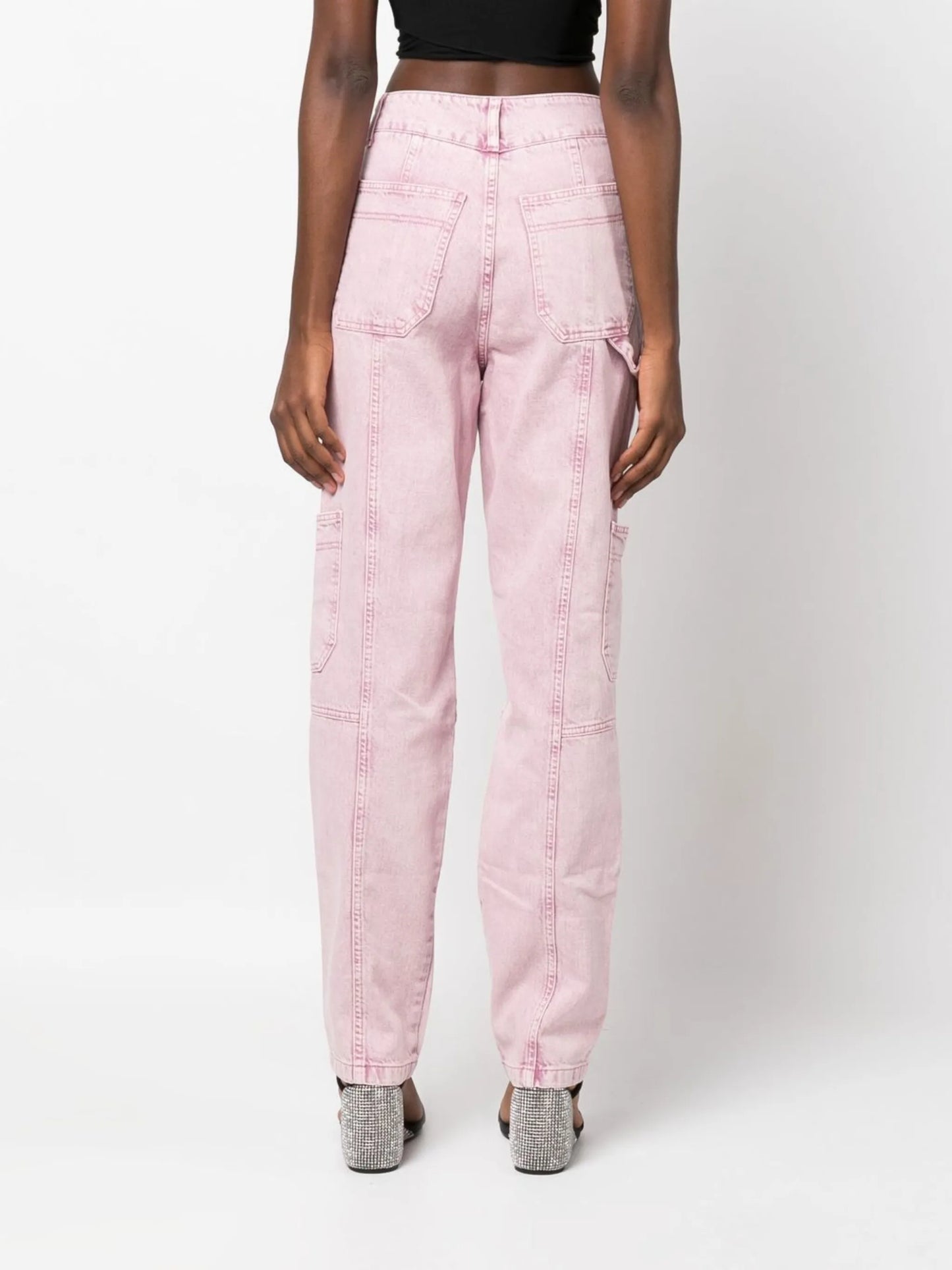 Orenda acid-wash straight-leg jeans