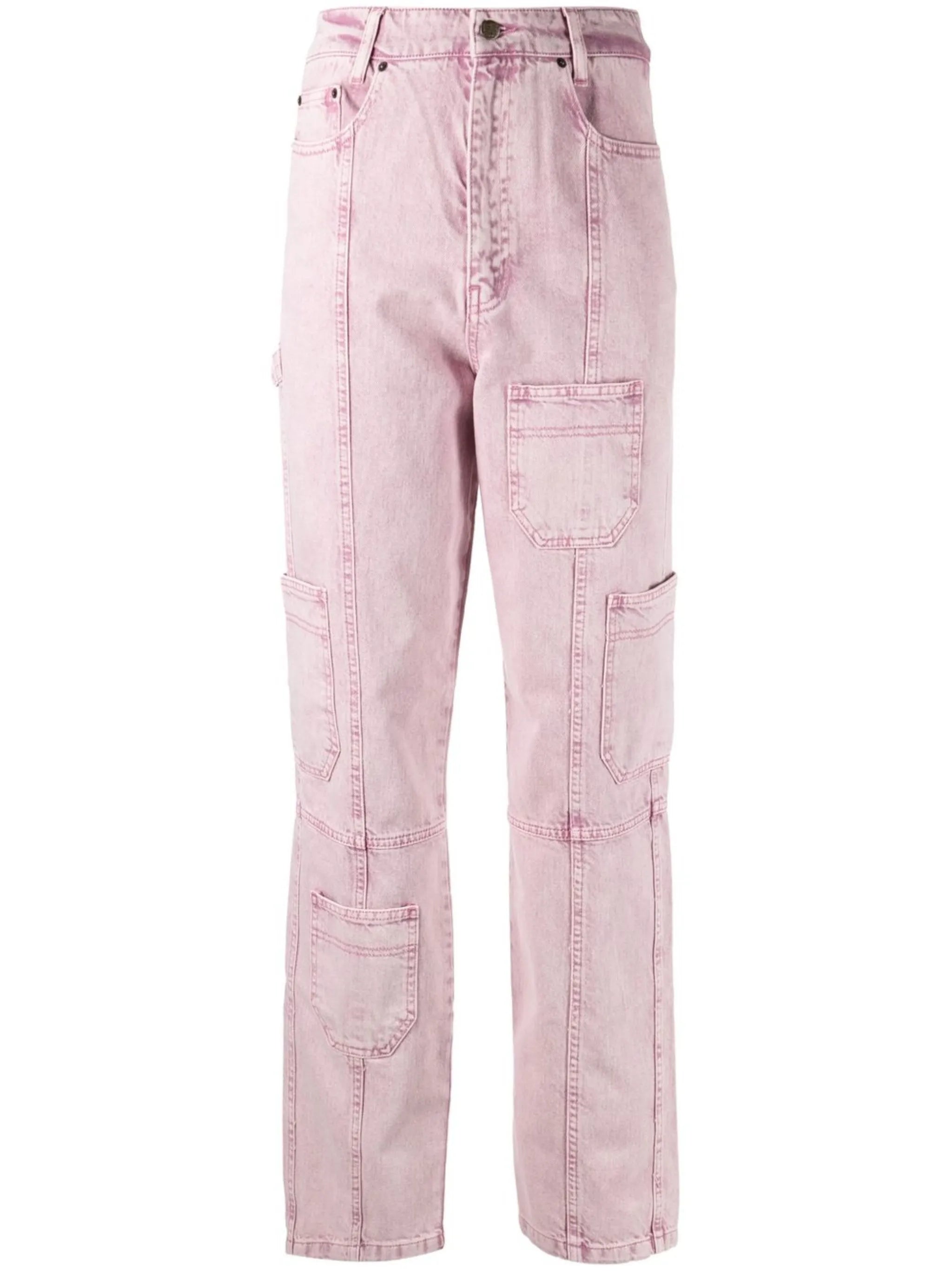 Orenda acid-wash straight-leg jeans