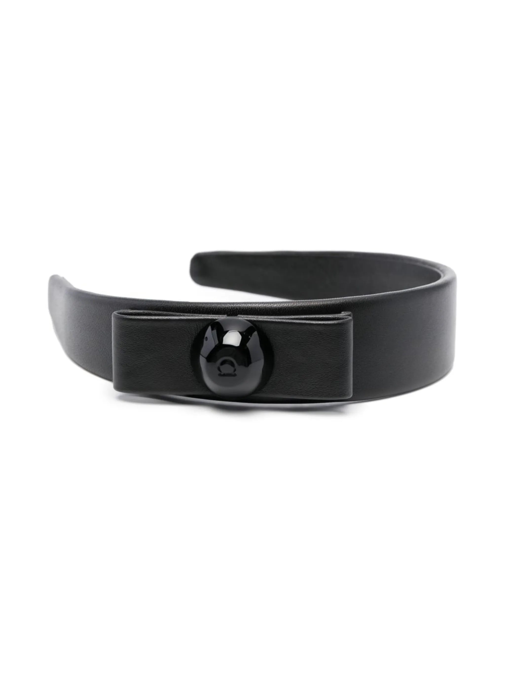 leather bow headband