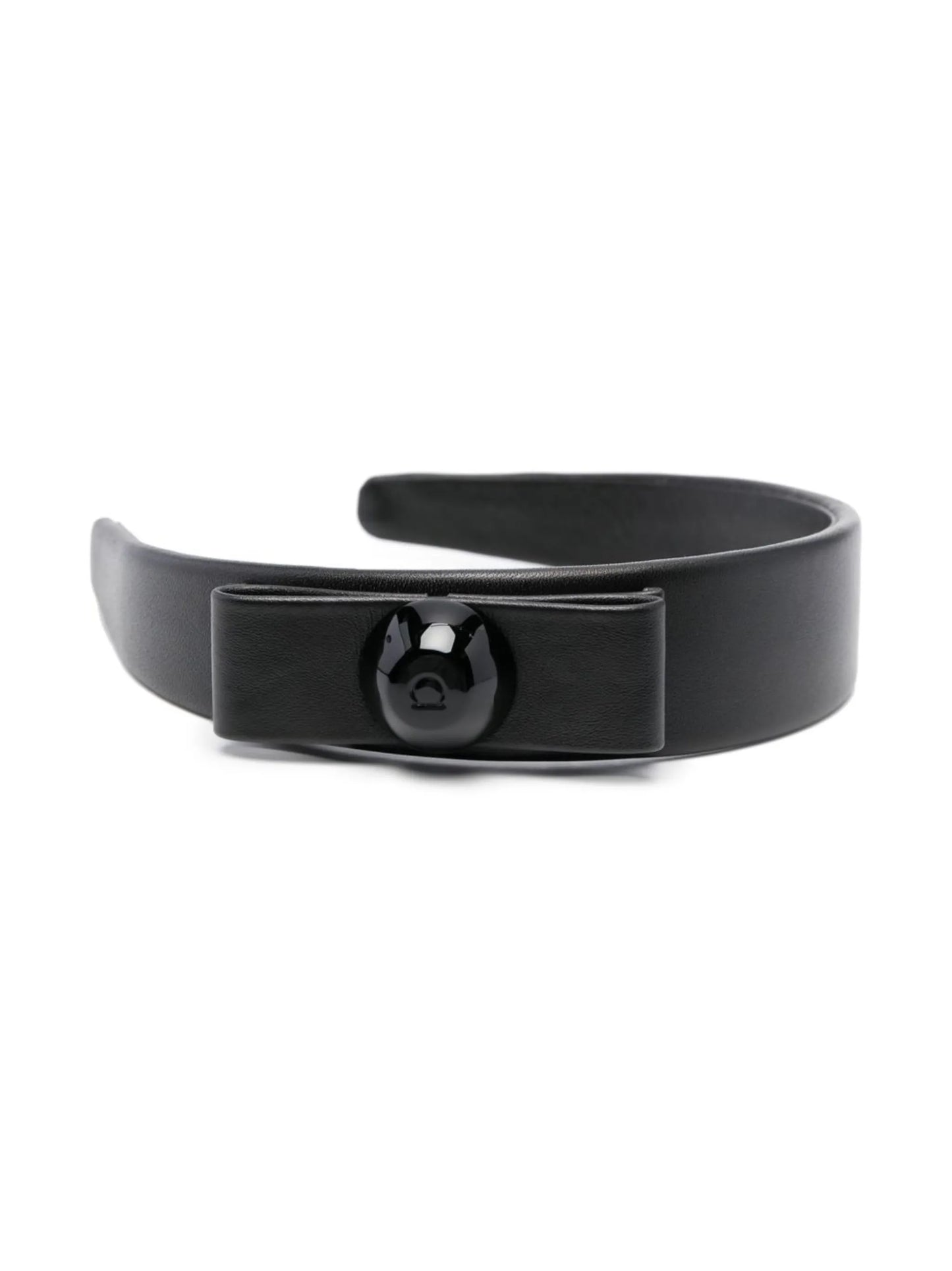leather bow headband