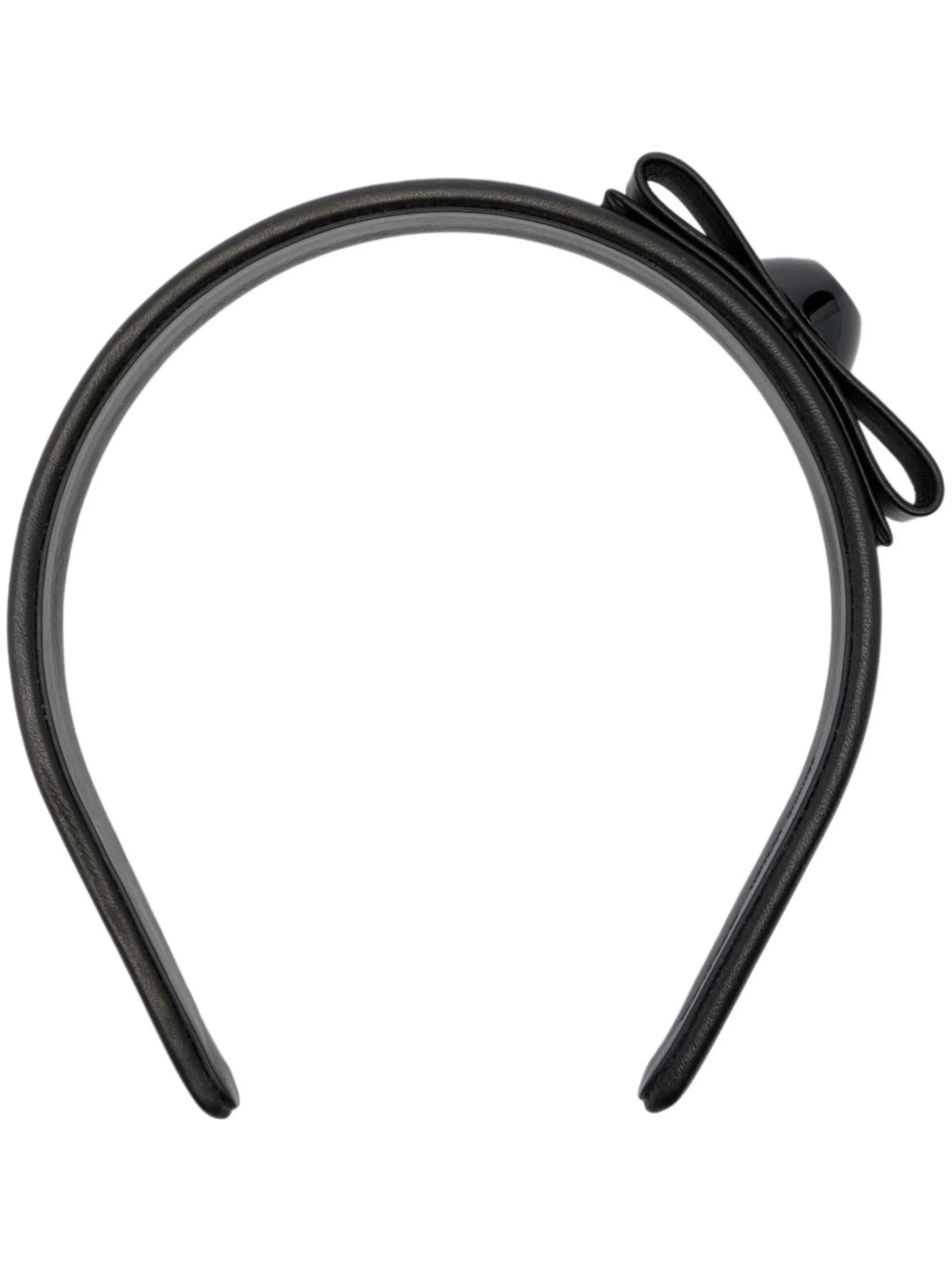 leather bow headband