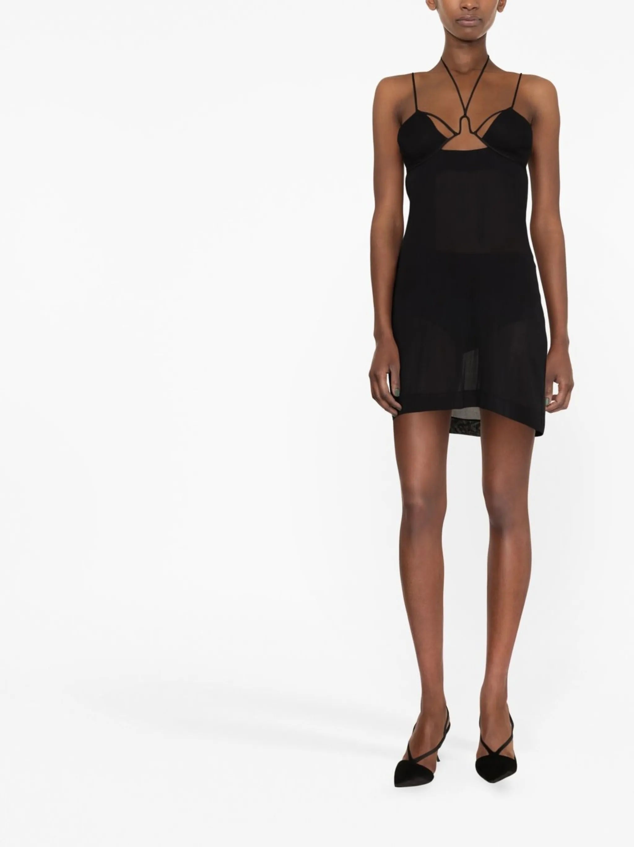 underwire strappy mini dress
