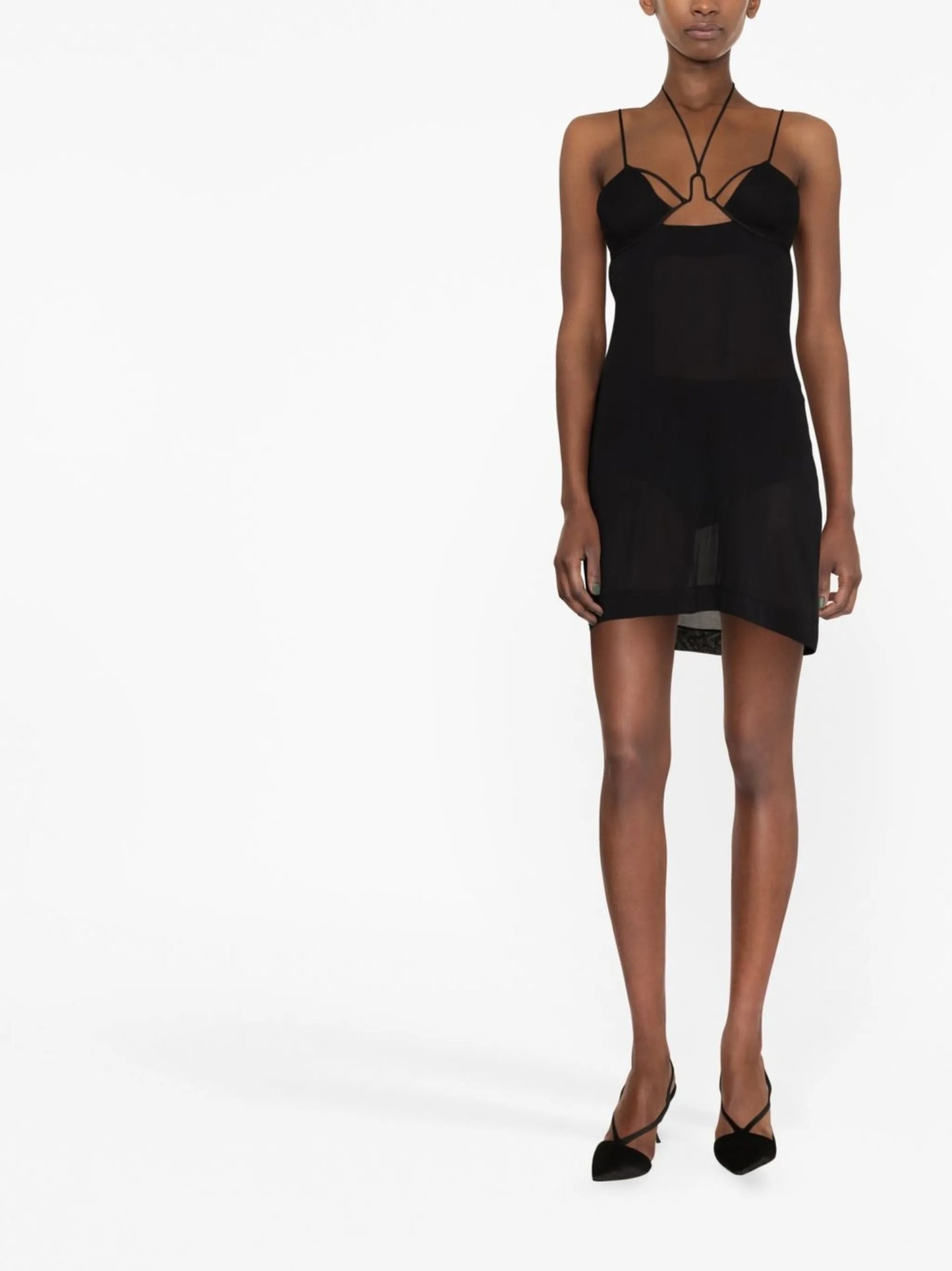 underwire strappy mini dress