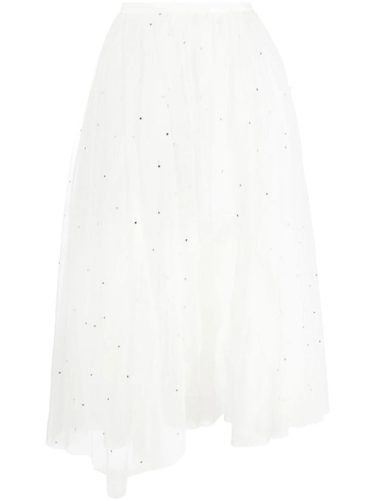 crystal-embellished midi skirt