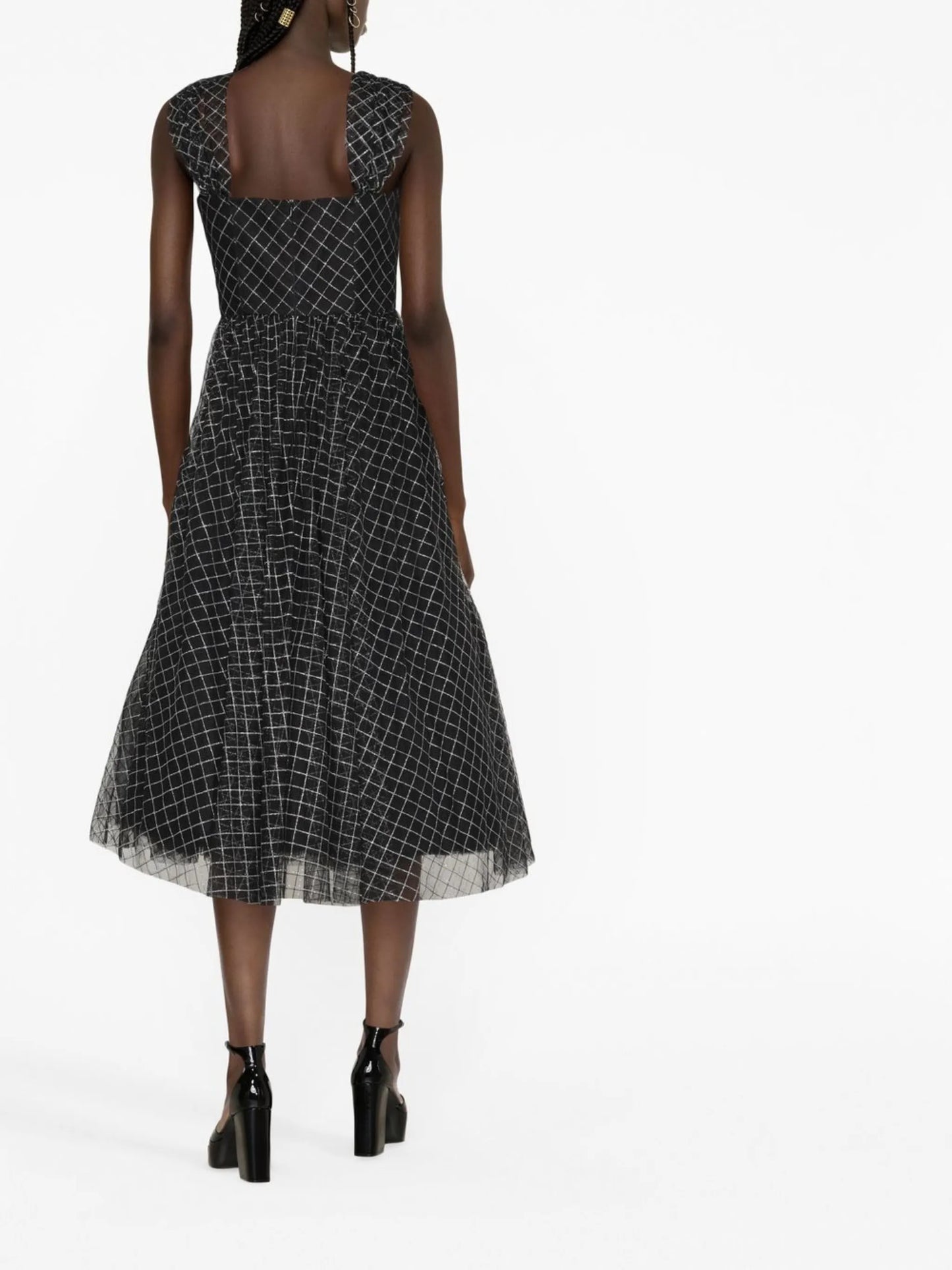 checked midi dress