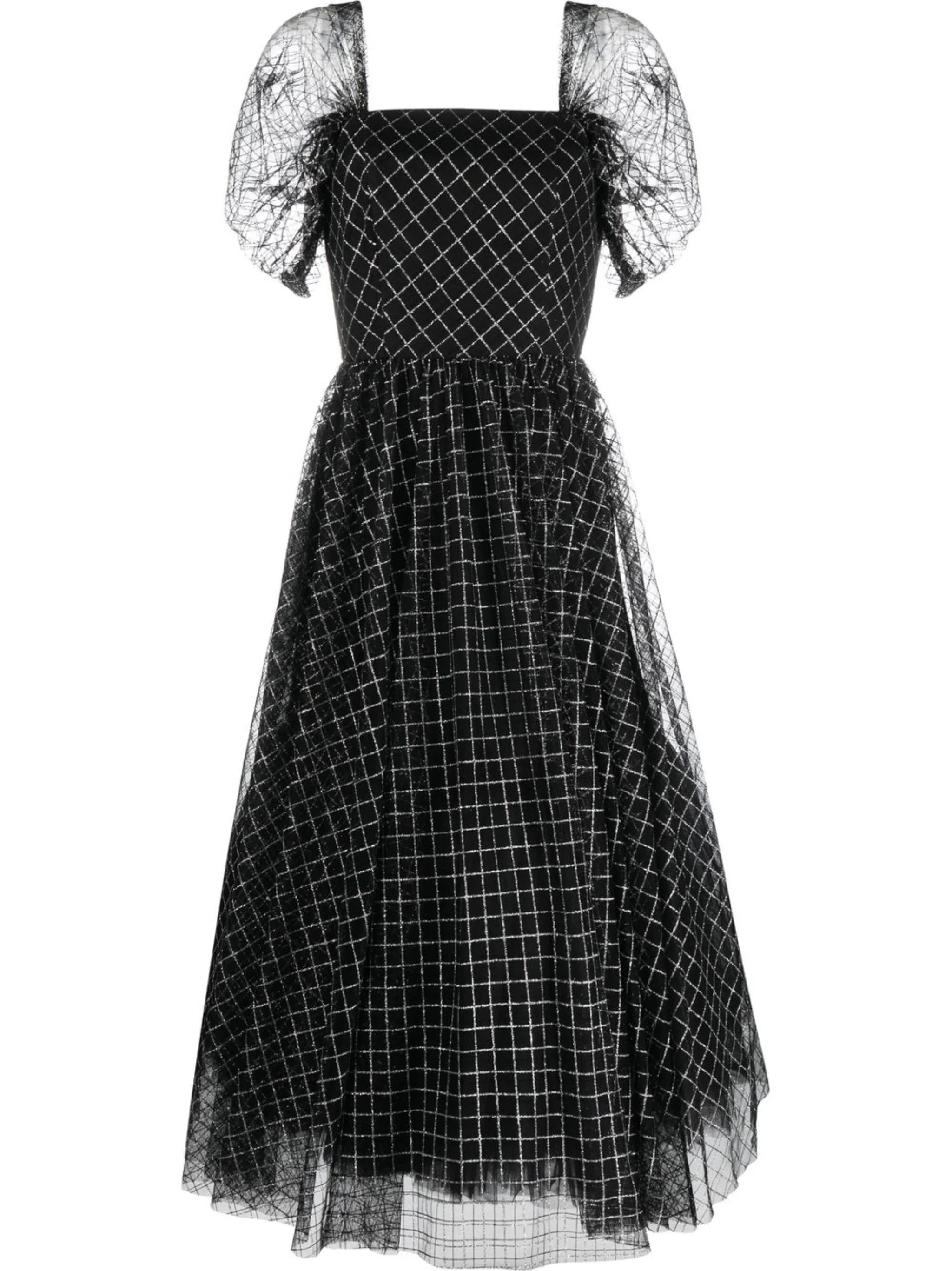 checked midi dress
