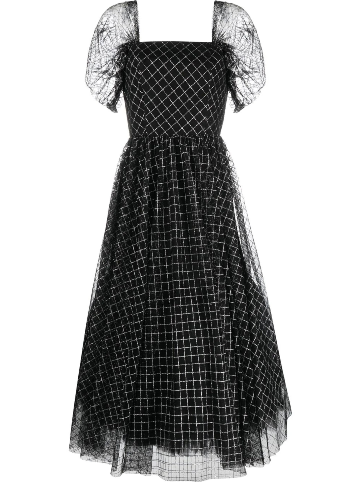 checked midi dress