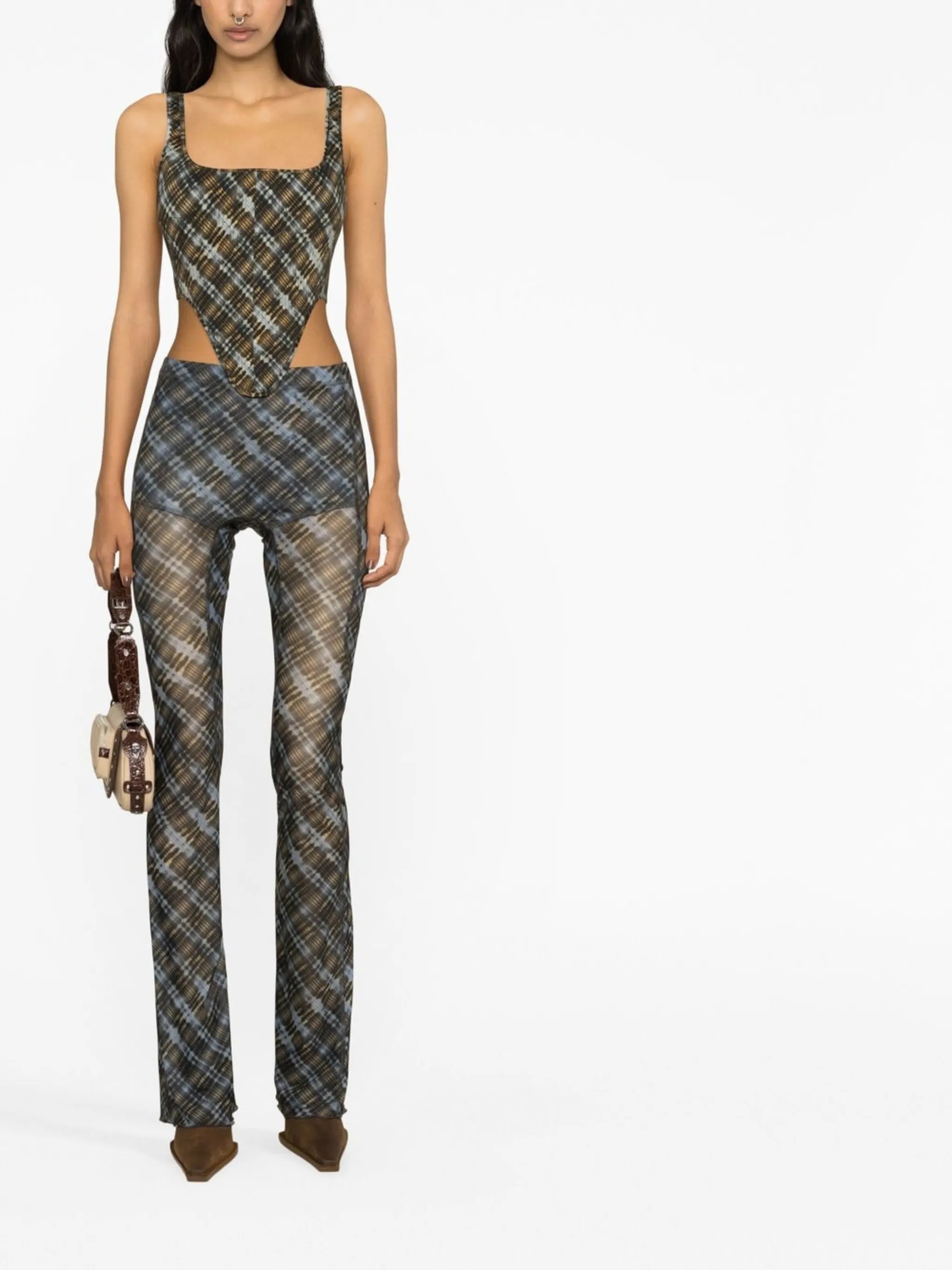 sleeveless boned-bodice corset