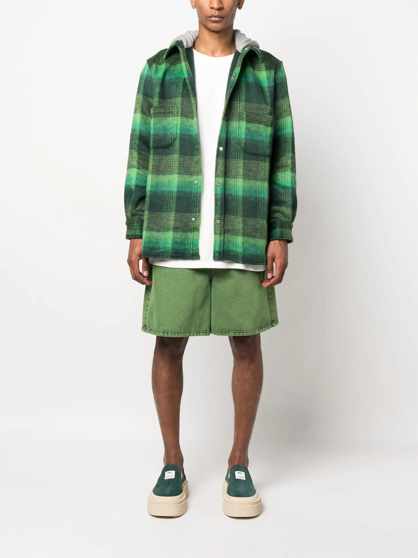 flannel hooded jacket
