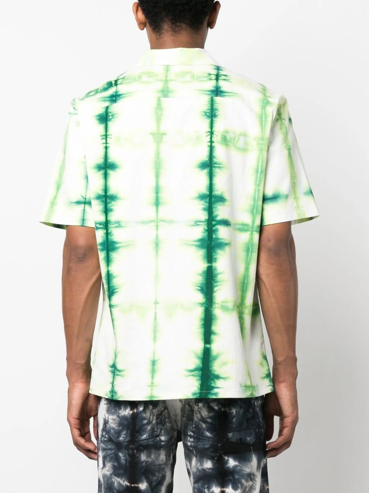 tie-dye print short-sleeve shirt