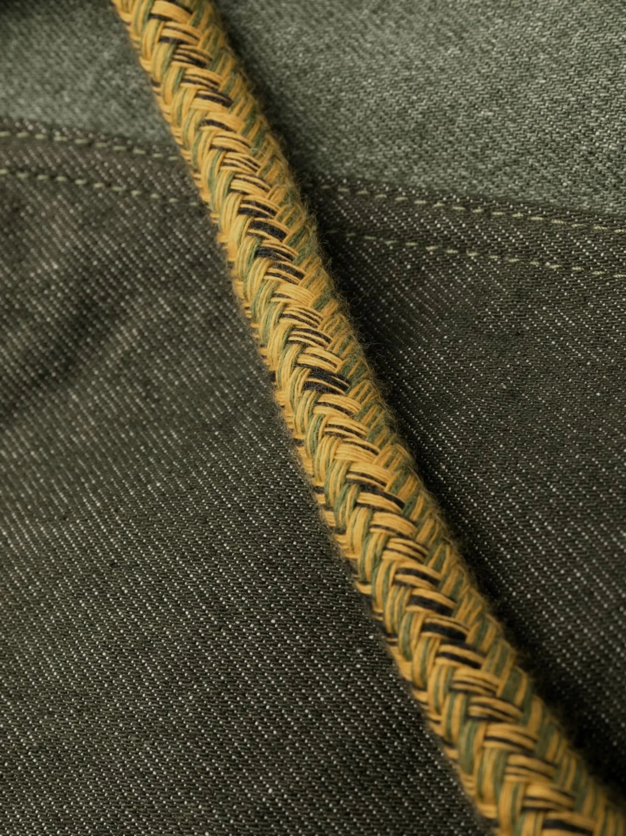 patchwork tapered-leg jeans