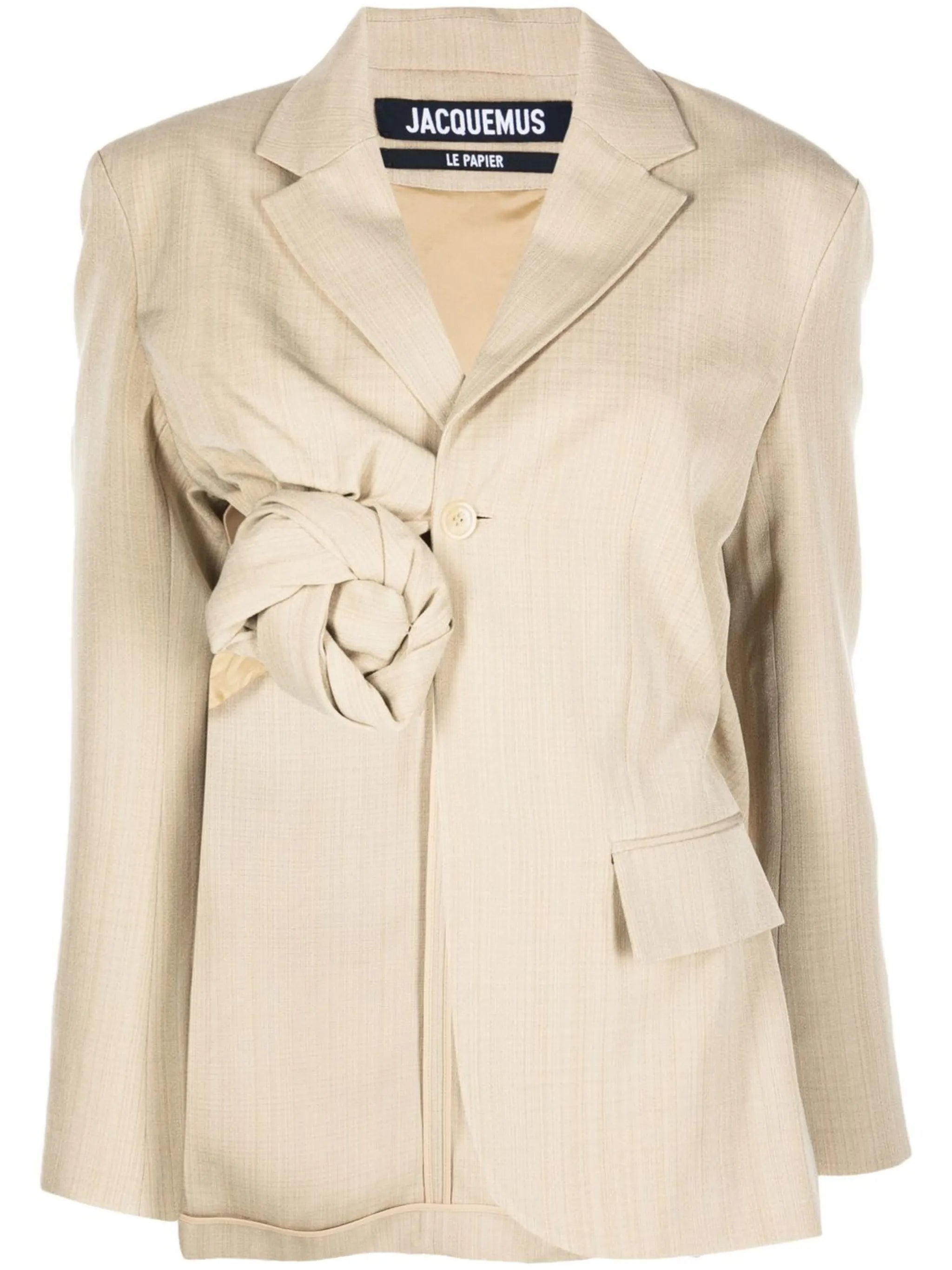 Baccala asymmetric cropped blazer