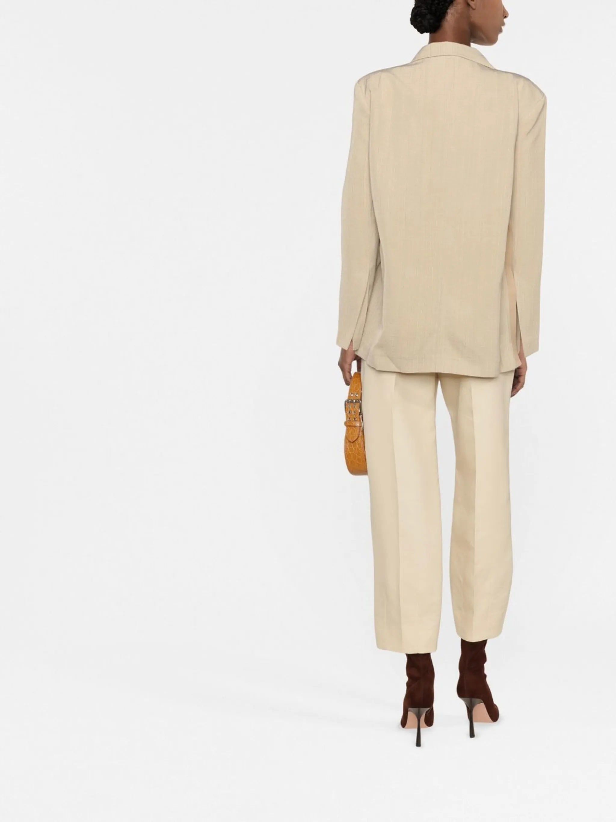 Baccala asymmetric cropped blazer